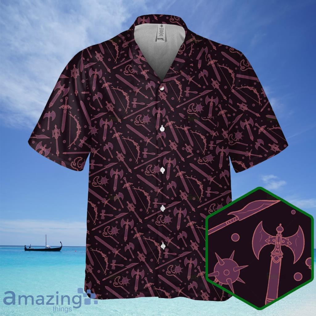 Madieval Weapons Pattern Hawaiian Shirt For Men And Women - Madieval Weapons Pattern Hawaiian Shirt For Men And Women