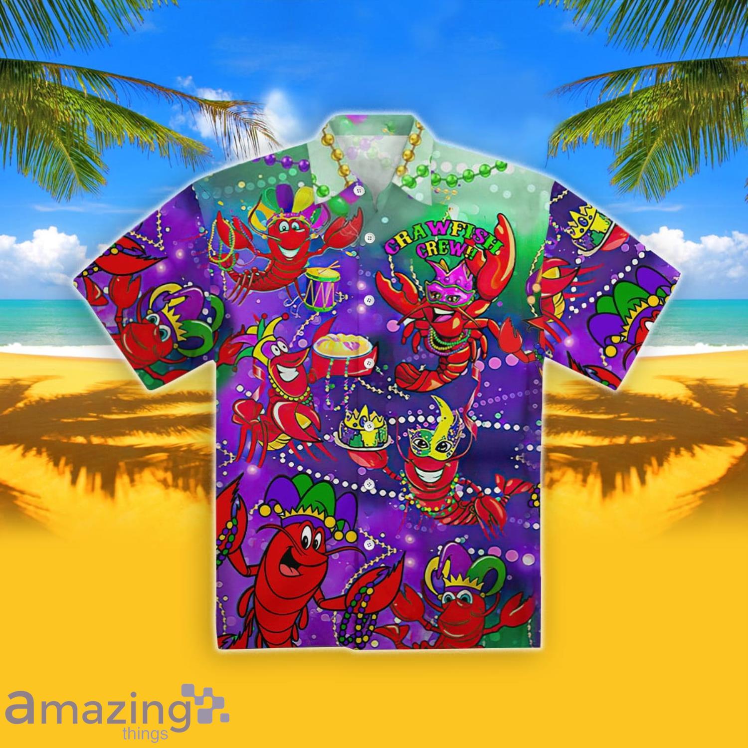 Mardi Gras Crawfish Crew Aloha Summer Gift Hawaiian Shirt For Men And Women Product Photo 1