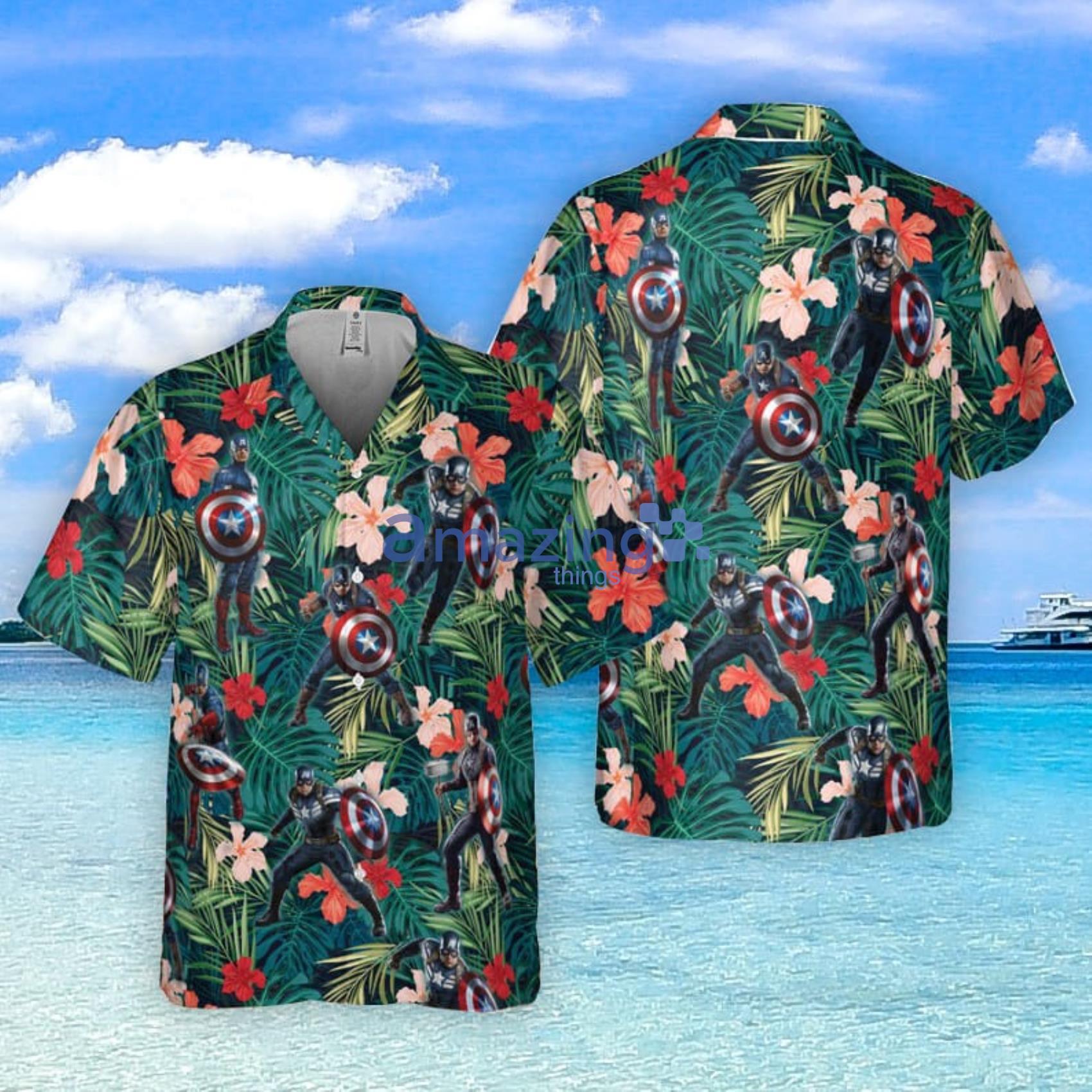 Marvel Captain America Hawaiian Shirt Product Photo 1