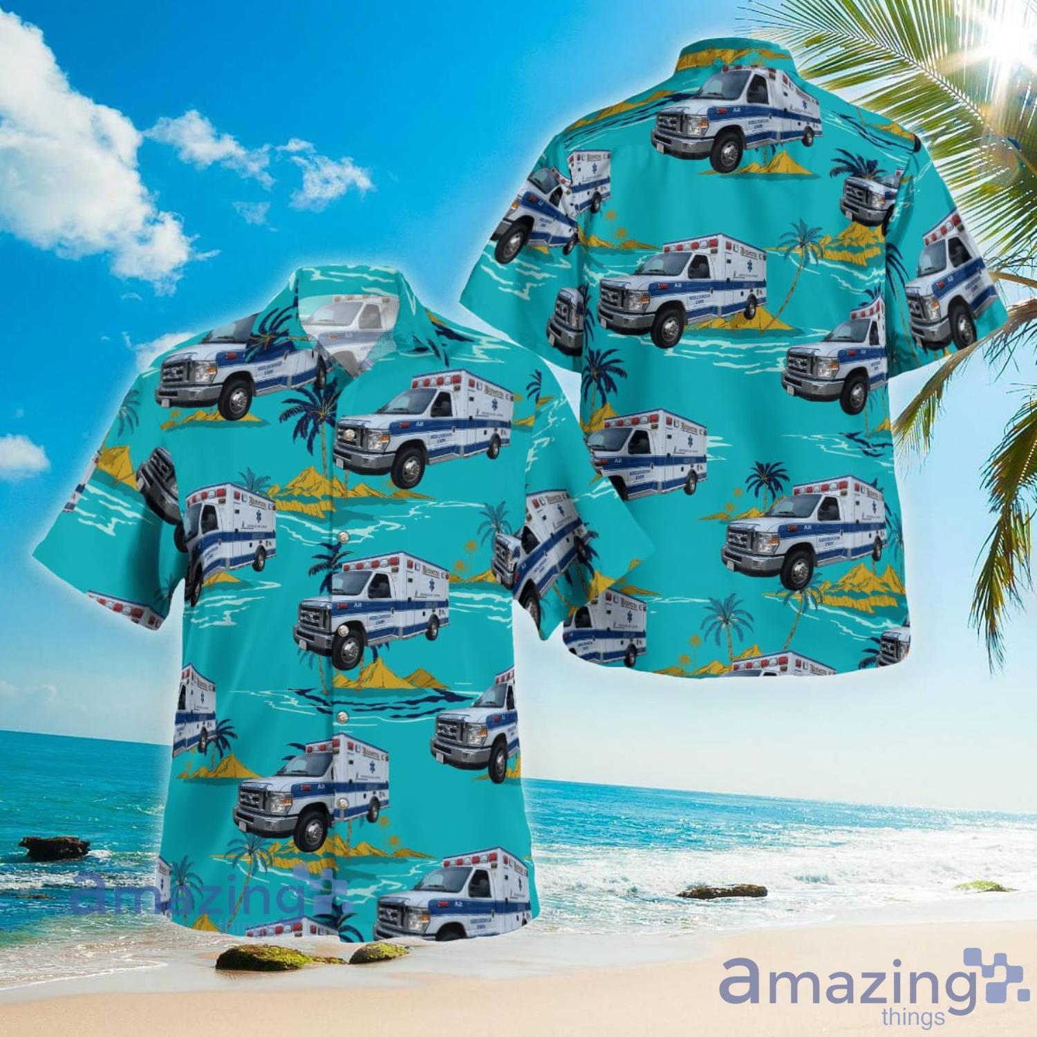 Massachusetts Brewster Ambulance Service Aloha Hawaiian Shirt Summer Gift Product Photo 1