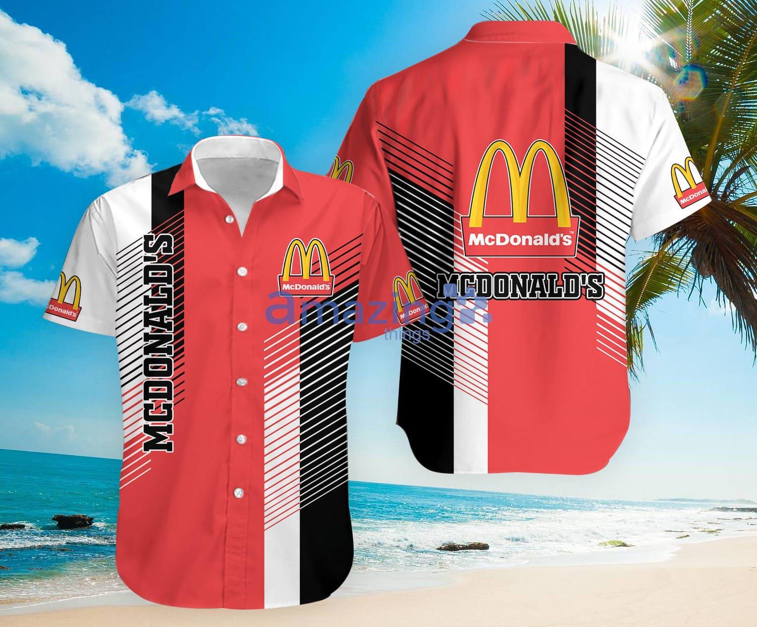 Mcdonald's Striped Style Hawaiian Shirt Product Photo 1