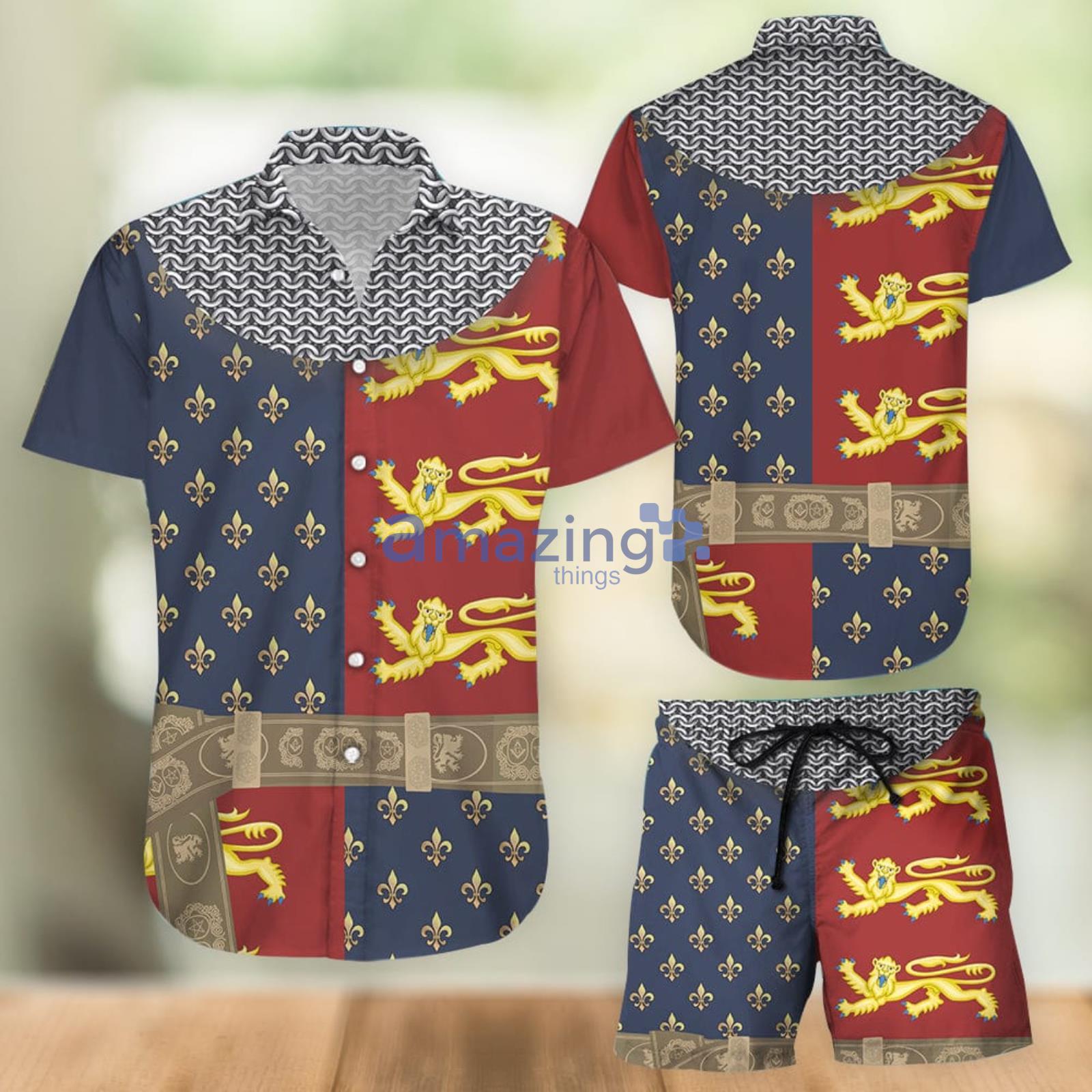 Mens England Shirt - Henry V Of England Combo Hawaiian Shirt And Shorts Summer Set Holiday Gift Product Photo 1
