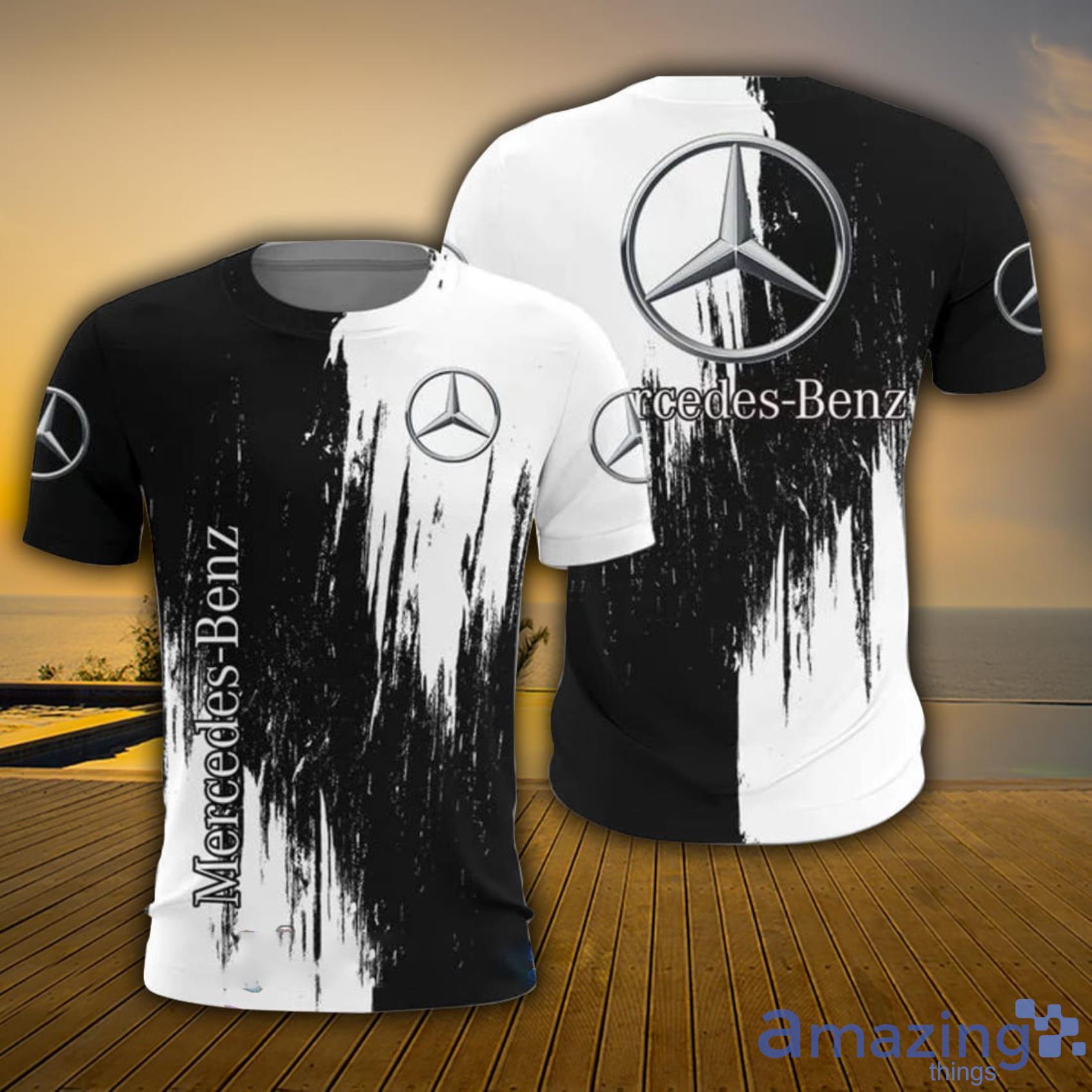 Mercedes Benz Grunge Texture AOP Full Print Hoodie, T-Shirt Product Photo 1