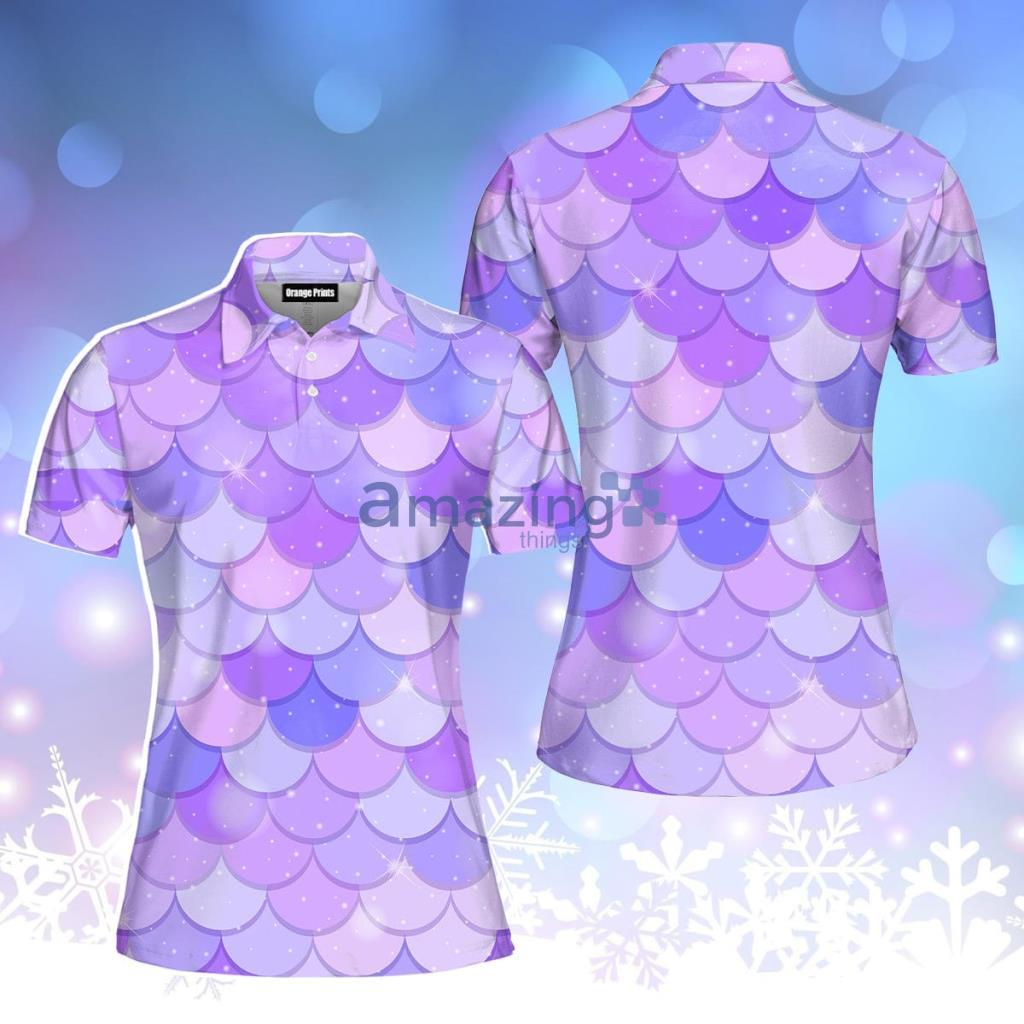 Mermaid Purple Polo Shirt For Women - Mermaid Purple Polo Shirt For Women