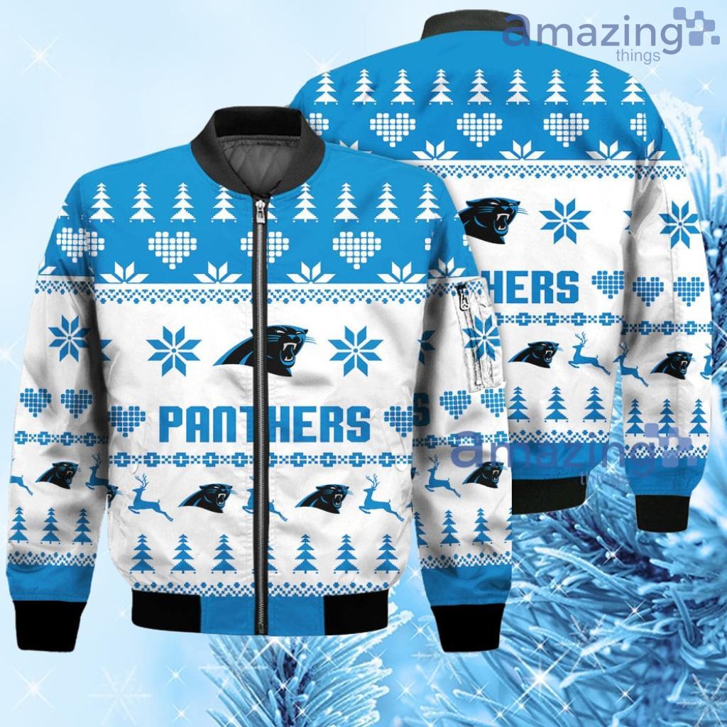 Merry Christmas Football NFL Carolina Panthers 3D Bomber - Merry Christmas Football NFL Carolina Panthers 3D Bomber Merry Christmas Football NFL Carolina Panthers 3D Bomber - Merry Christmas Football NFL Carolina Panthers 3D Bomber