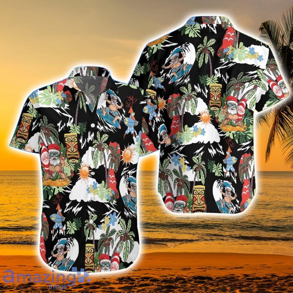 Merry Christmas Santa Claus Tropical Hawaiian Shirt - Merry Christmas Santa Claus Tropical Hawaiian Shirt