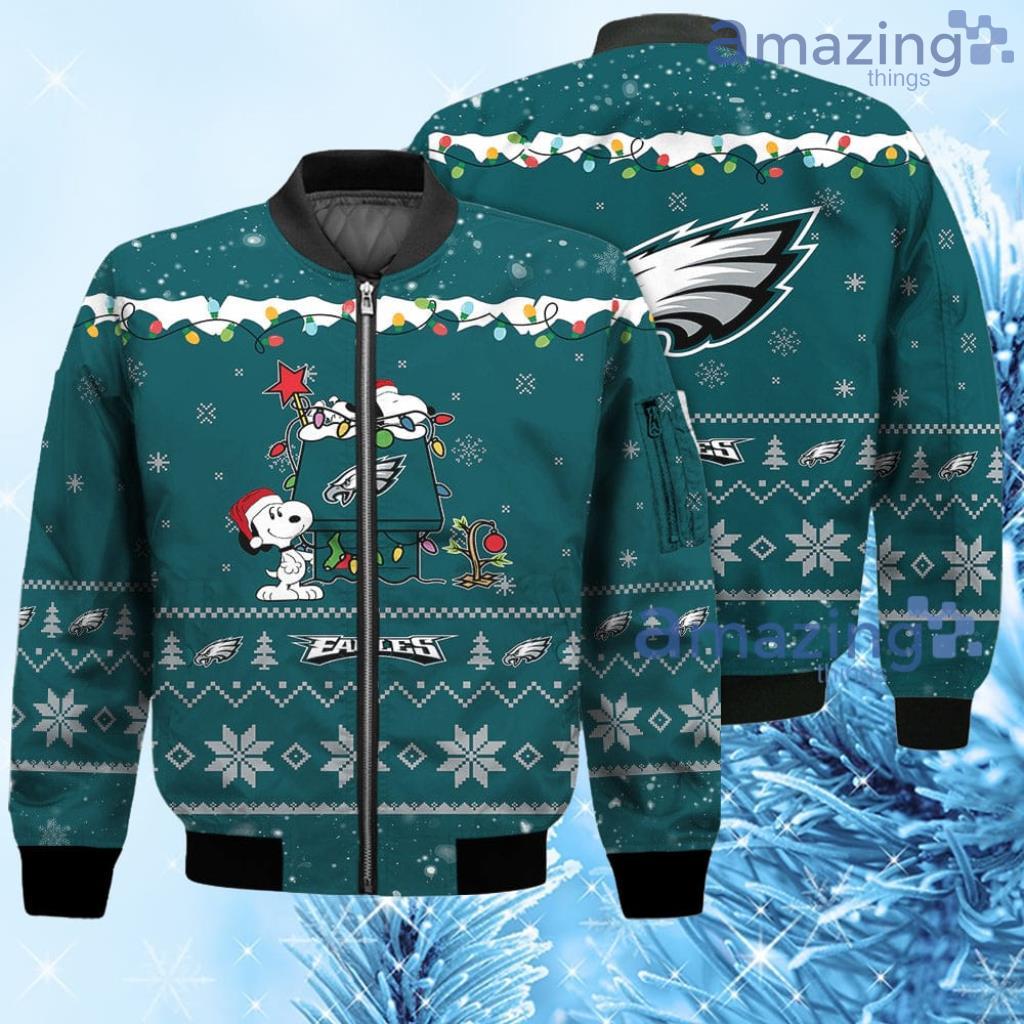 Merry Christmas Season Philadelphia Eagles Snoopy 3D Bomer