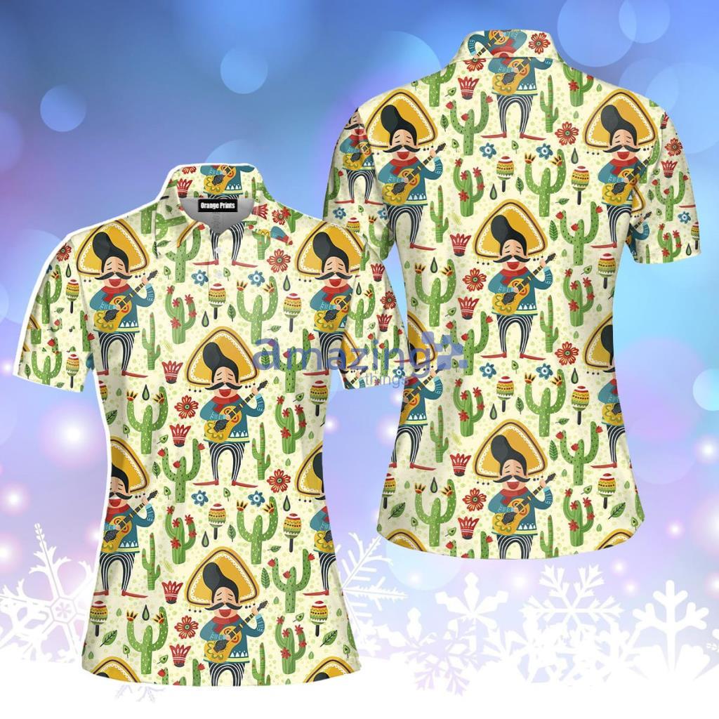 Mexican Happy Man In Cinco De Mayo Latin Party Polo Shirt For Women - Mexican Happy Man In Cinco De Mayo Latin Party Polo Shirt For Women