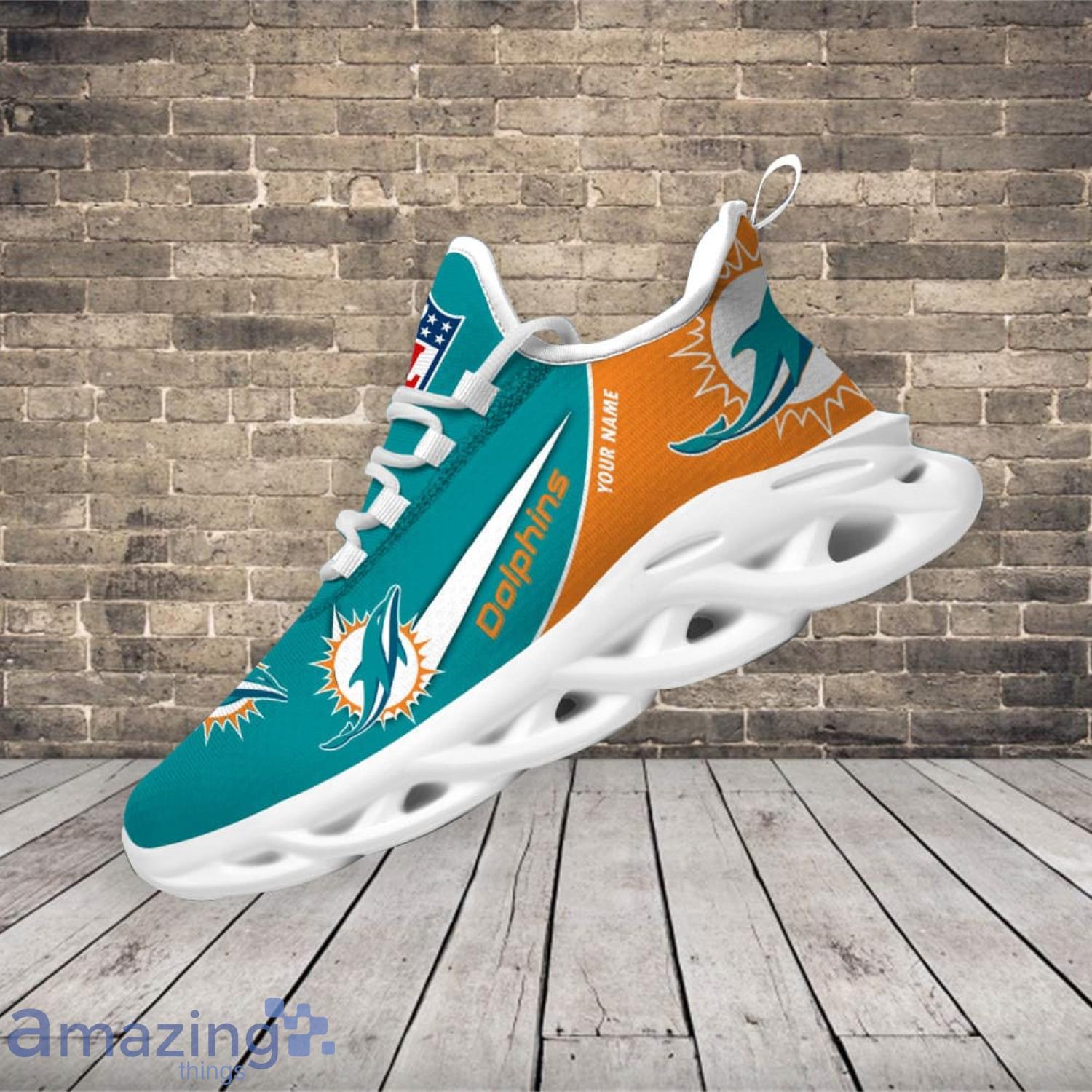 Miami Dolphins NFL Custom Name Max Soul Shoes For Men And Women