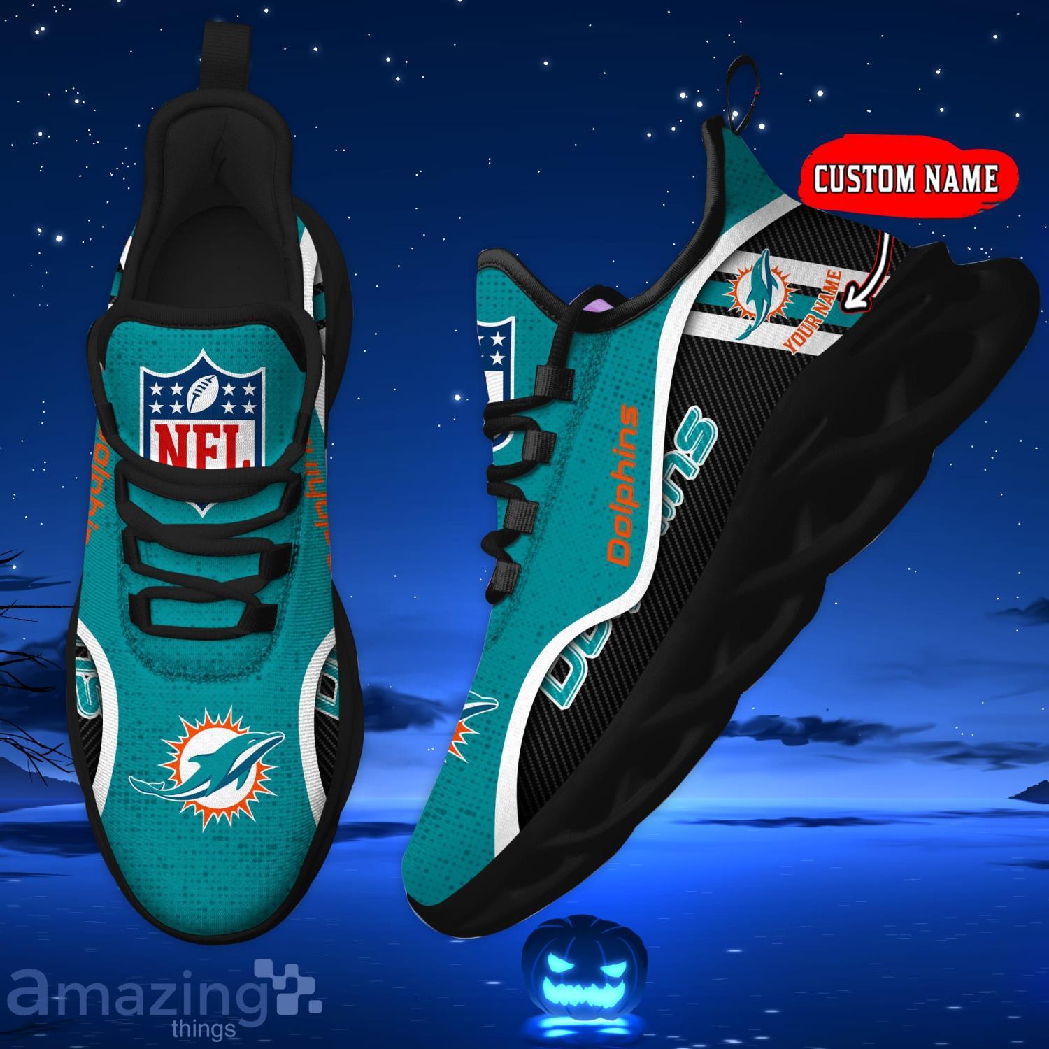 Miami Dolphins NFL Custom Name Max Soul Shoes For Men And Women -  YesItCustom