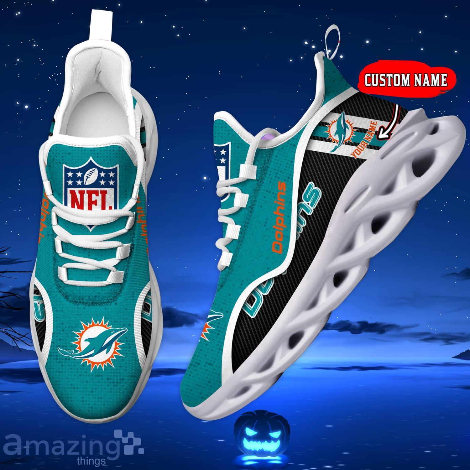 Miami Dolphins Custom Name Men And Women Max Soul Shoes