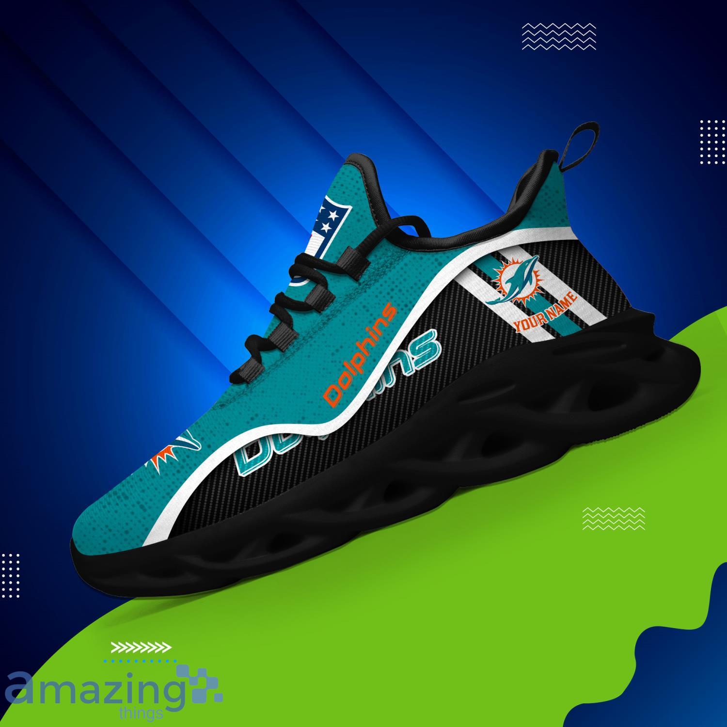 Miami Dolphins Custom Name Men And Women Max Soul Shoes