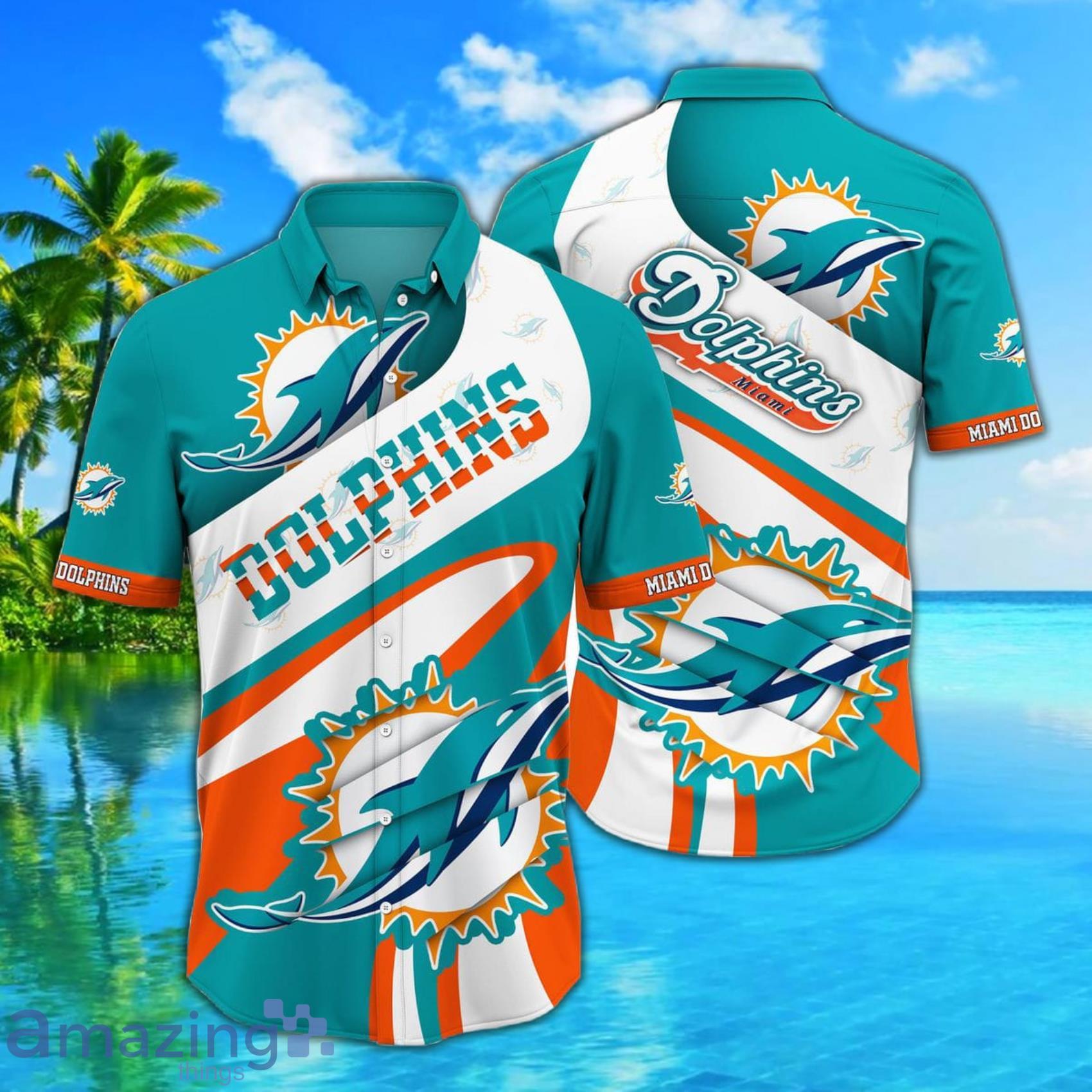 Miami Dolphins NFL Summer All Over Print Hawaiian Shirt New