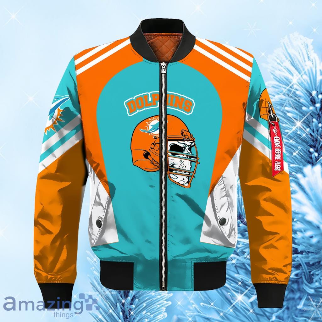 Denver Broncos NFL Skull Orange Unisex Bomber Jacket - G Fanatics