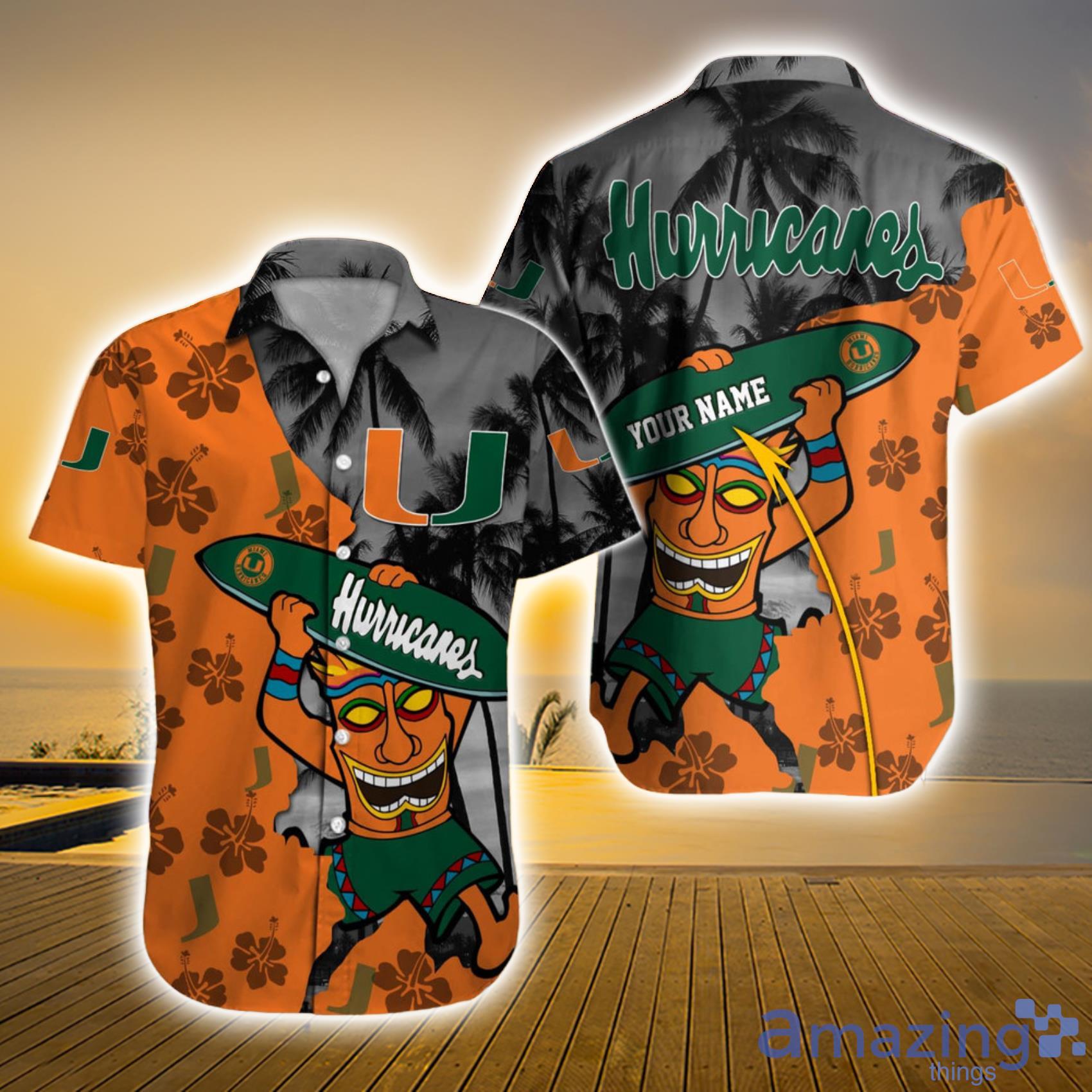 Custom Name And Number Miami Hurricanes New Gift For Summer Beach