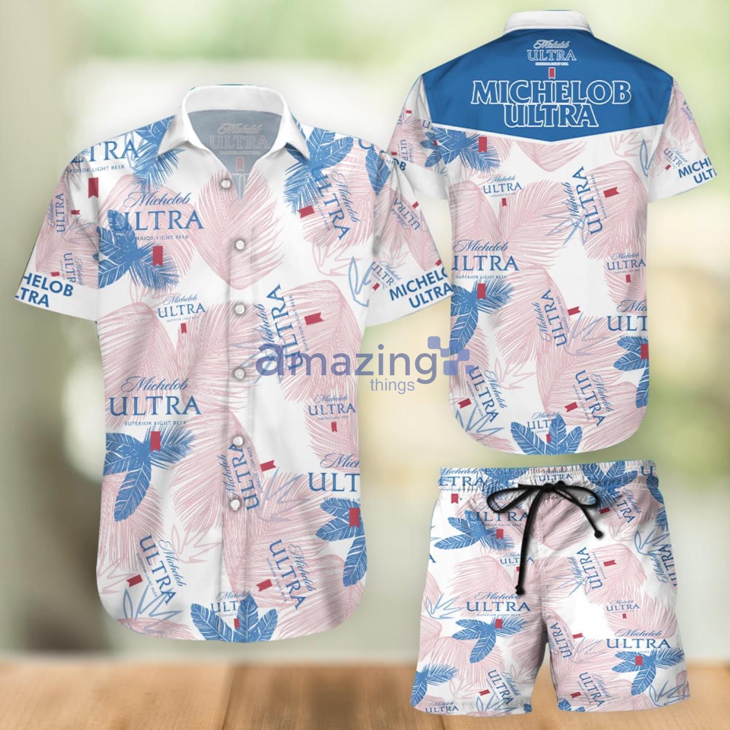 Michelob Ultra Aloha Combo Hawaiian Shirt And Shorts Gift For Summer Vacation Product Photo 1