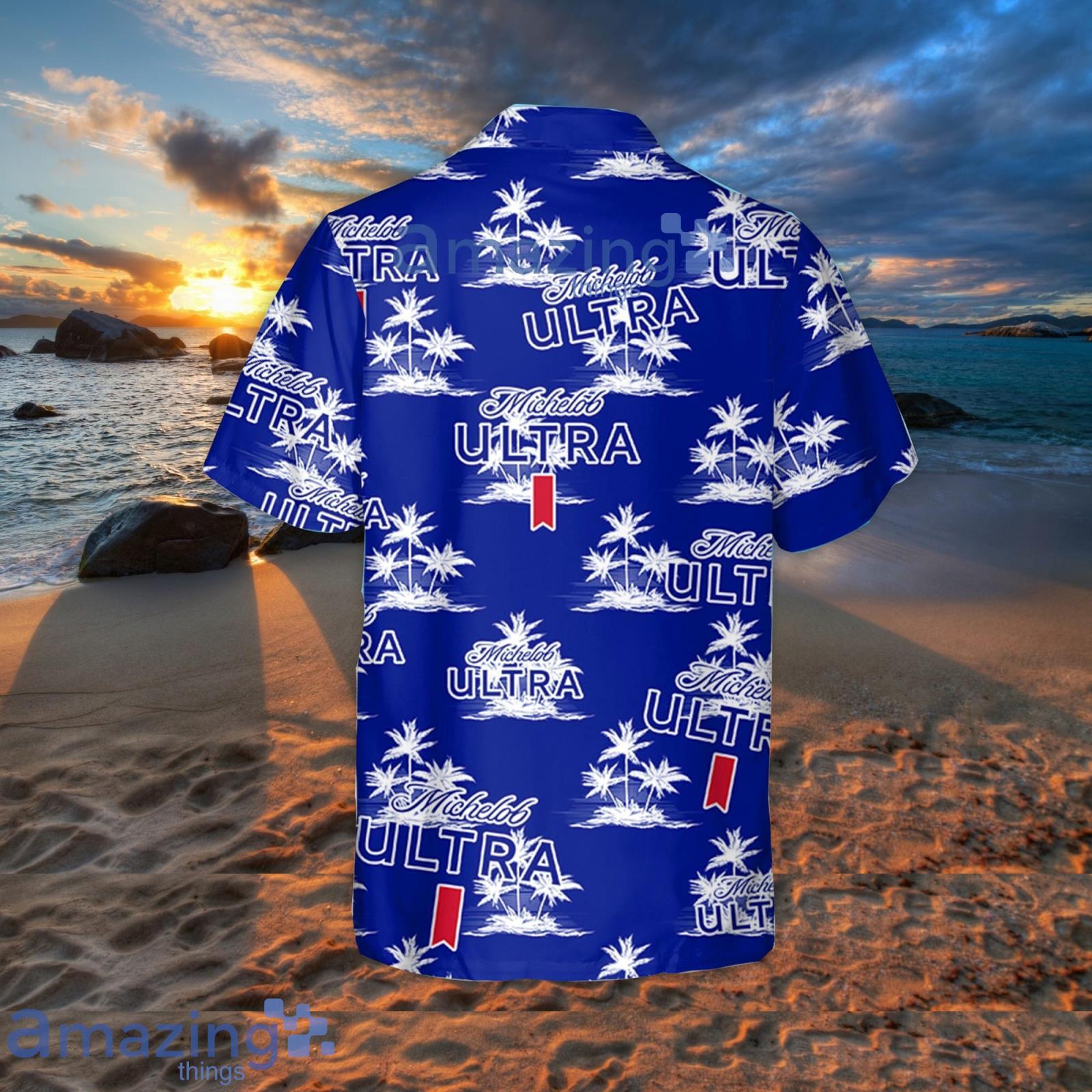 Michelob Ultra Coconut Island Pattern Hawaiian Shirt Summer Gift For Beer Lover image Michelob Ultra Coconut Island Pattern Hawaiian Shirt Summer Gift For Beer Lover Product Photo 3