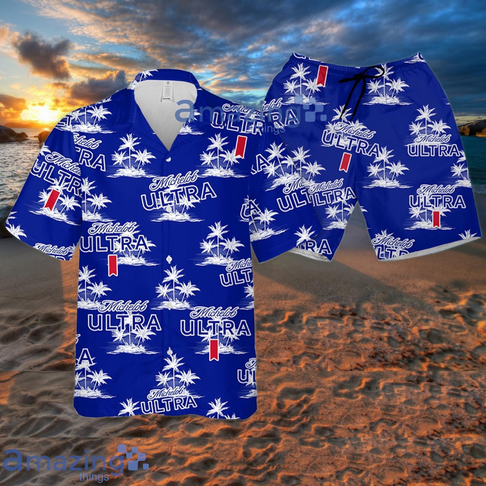 Michelob Ultra Coconut Island Pattern Hawaiian Shirt Summer Gift For Beer Lover Product Photo 1
