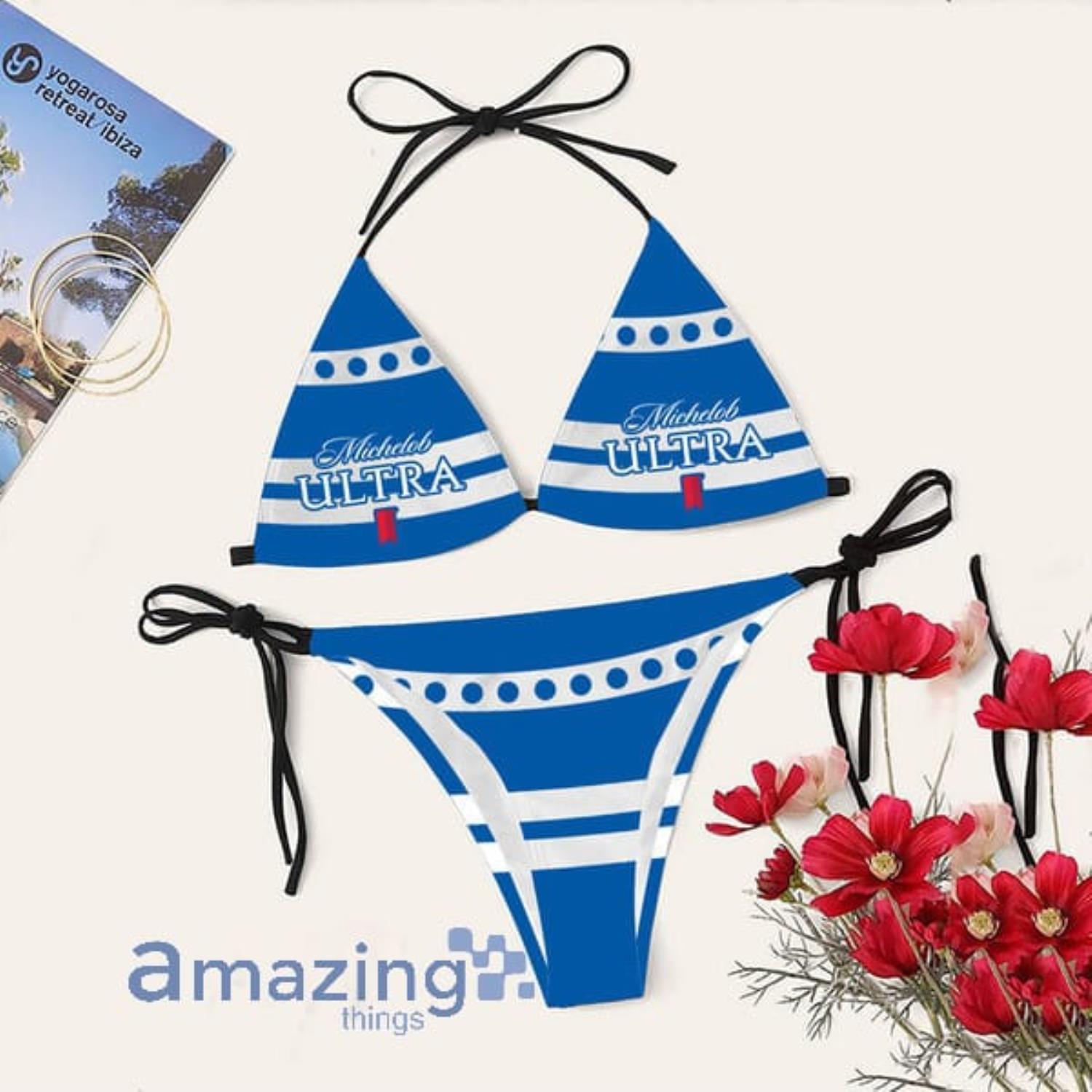 Michelob ULTRA Triangle String Bikini Swimsuit Summer Gift