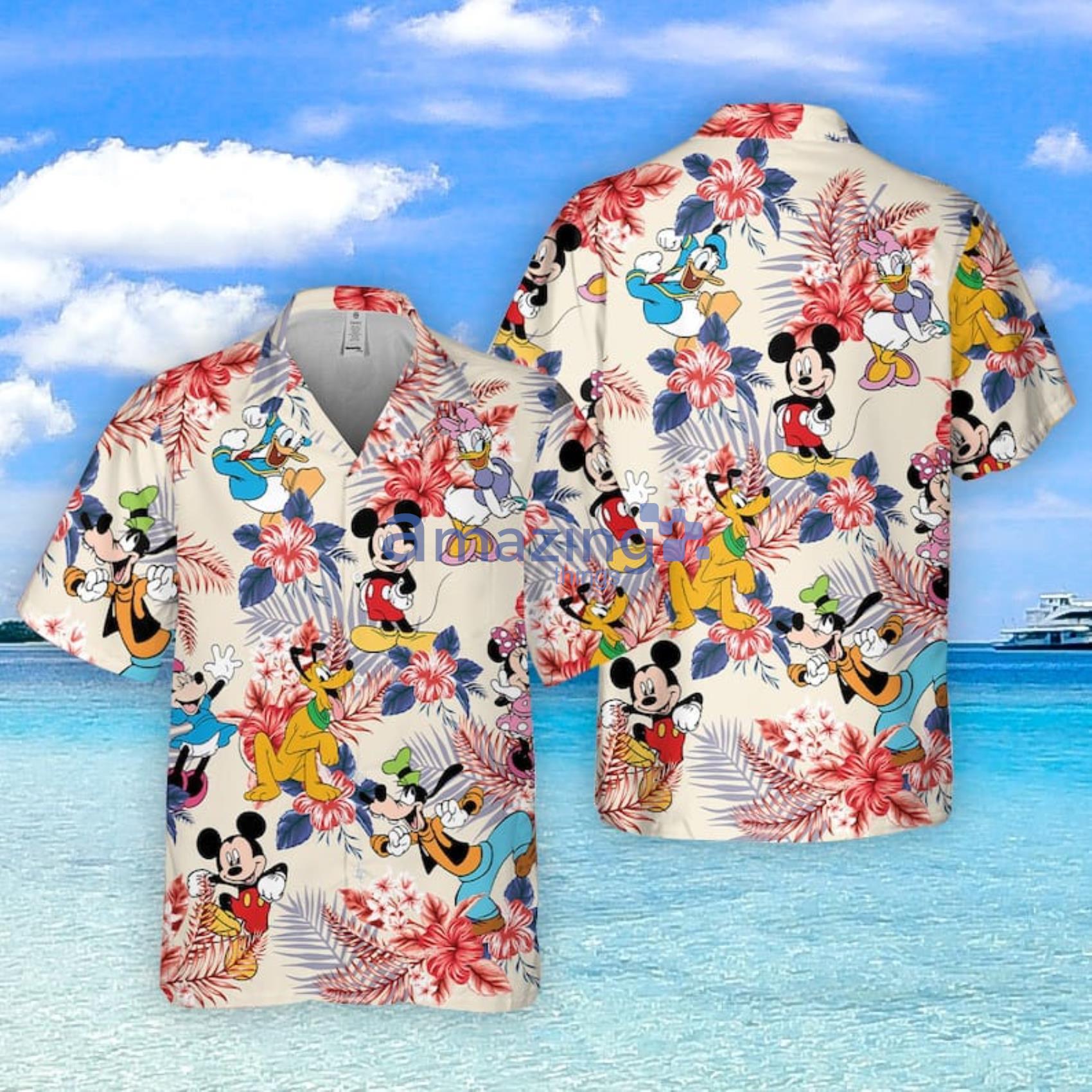 Mickey And Friends Hawaiian Shirt Comfort Colors Wdw Hawaiian Shirt 4th Of July Shirt Product Photo 1