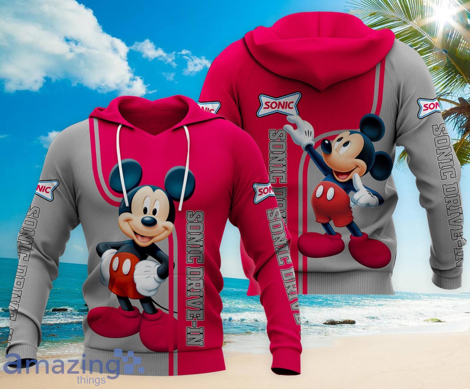 Mickey And Sonic Drive-In 3D All Over Printed Hoodie Zip Hoodie Product Photo 1