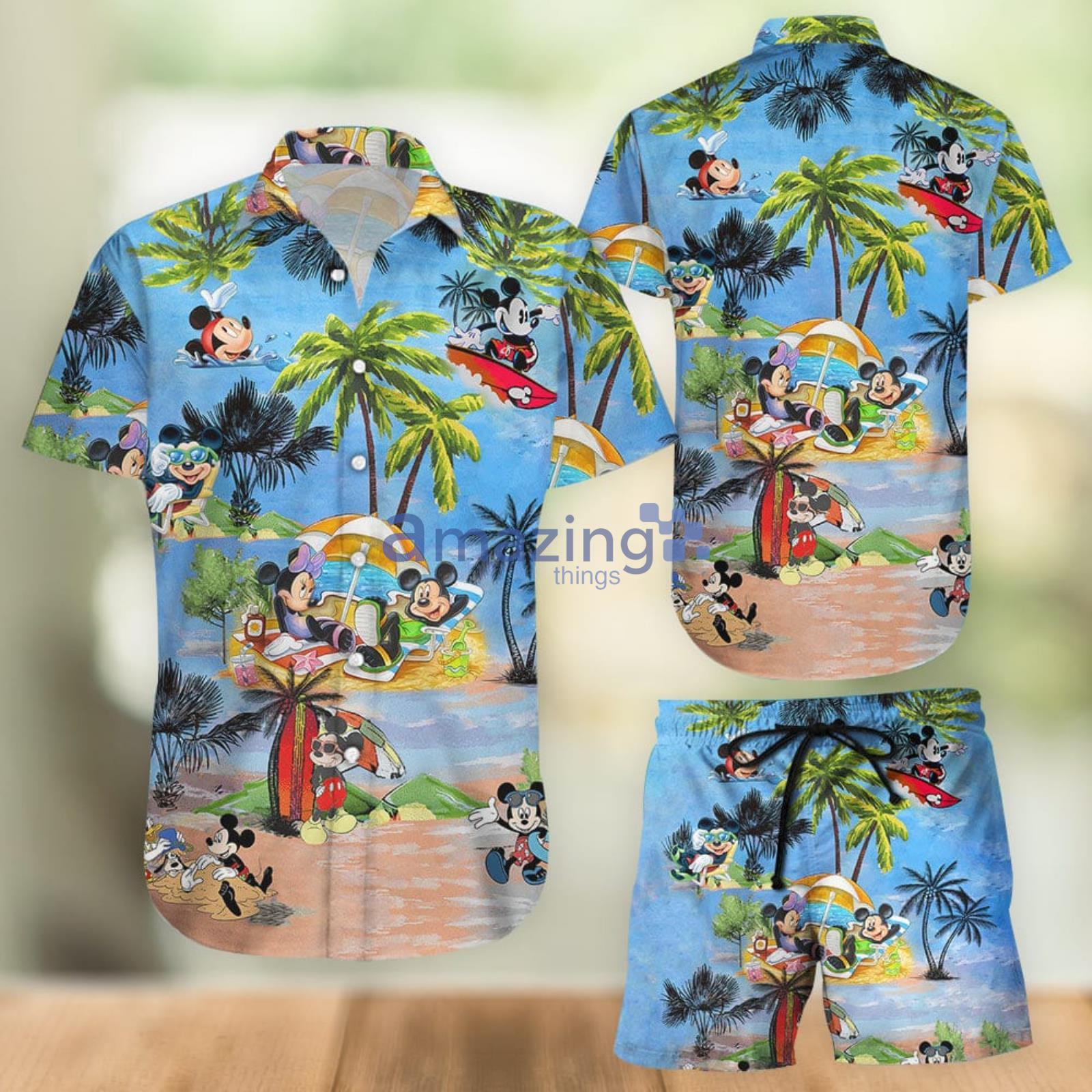 Mickey Mouse Sweet Summer Vacation Combo Hawaiian Shirt And Shorts Summer Set Holiday Gift Product Photo 1