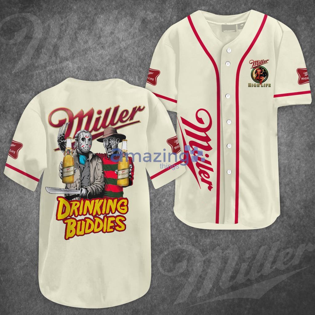 Halloween Horror Michael Myers Miller Lite Baseball Jersey Shirt