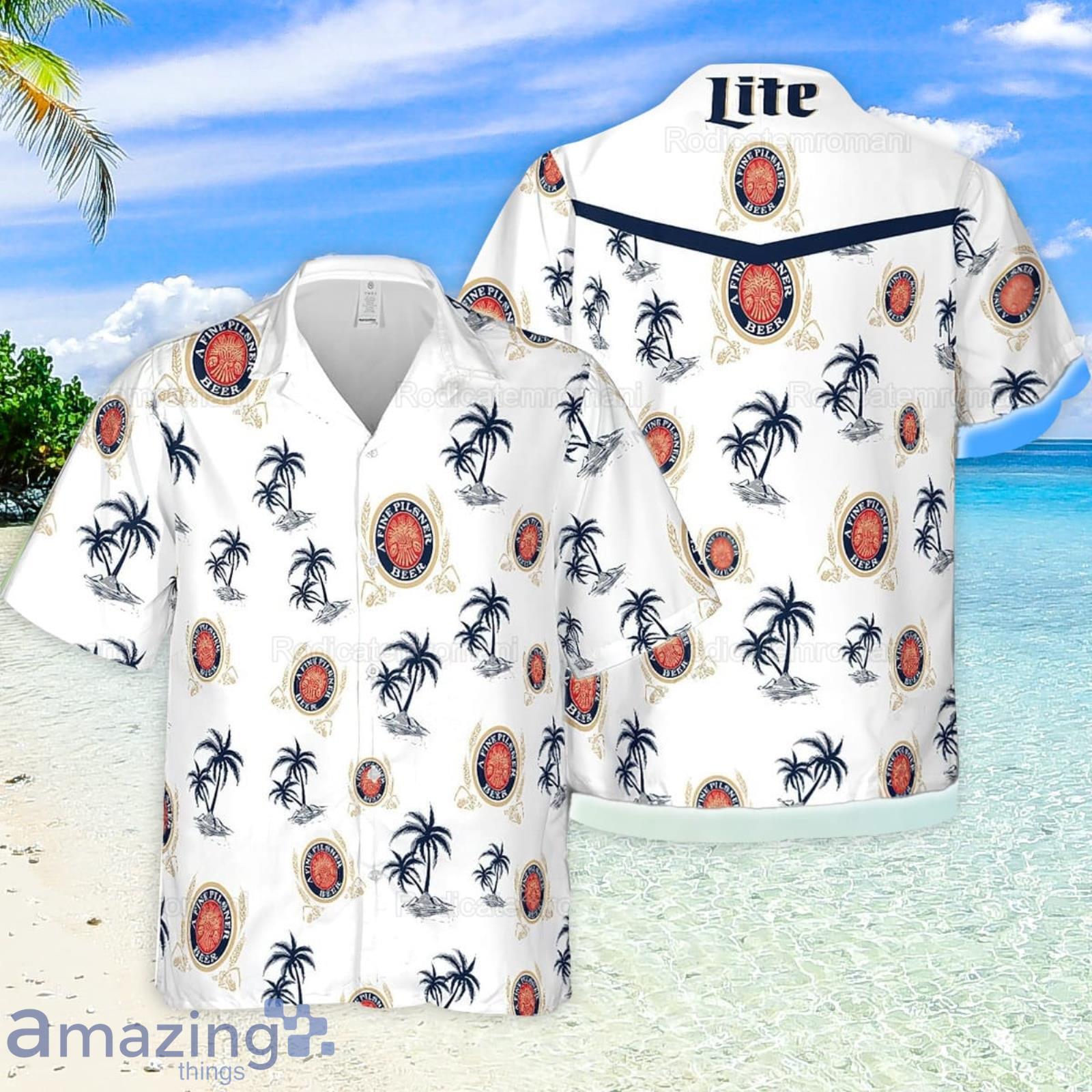 Miller Lite Hawaiian Shirt Miller Lite Beer Shirt Product Photo 1 Miller Lite Hawaiian Shirt Miller Lite Beer Shirt Product Photo 1