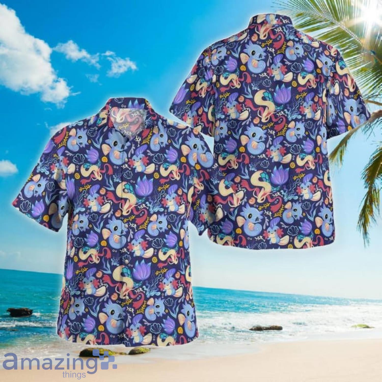 Milotic Water Pokemon Aloha Summer Gift Hawaiian Shirt Product Photo 1