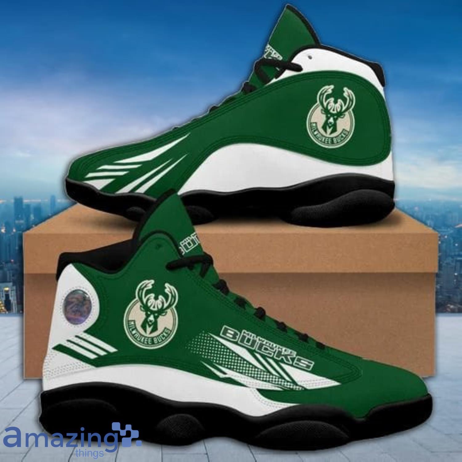 Milwaukee Bucks Nba AOP Print Air Jordan 13 Shoes Gift For Men And Women image Milwaukee Bucks Nba AOP Print Air Jordan 13 Shoes Gift For Men And Women Product Photo 3
