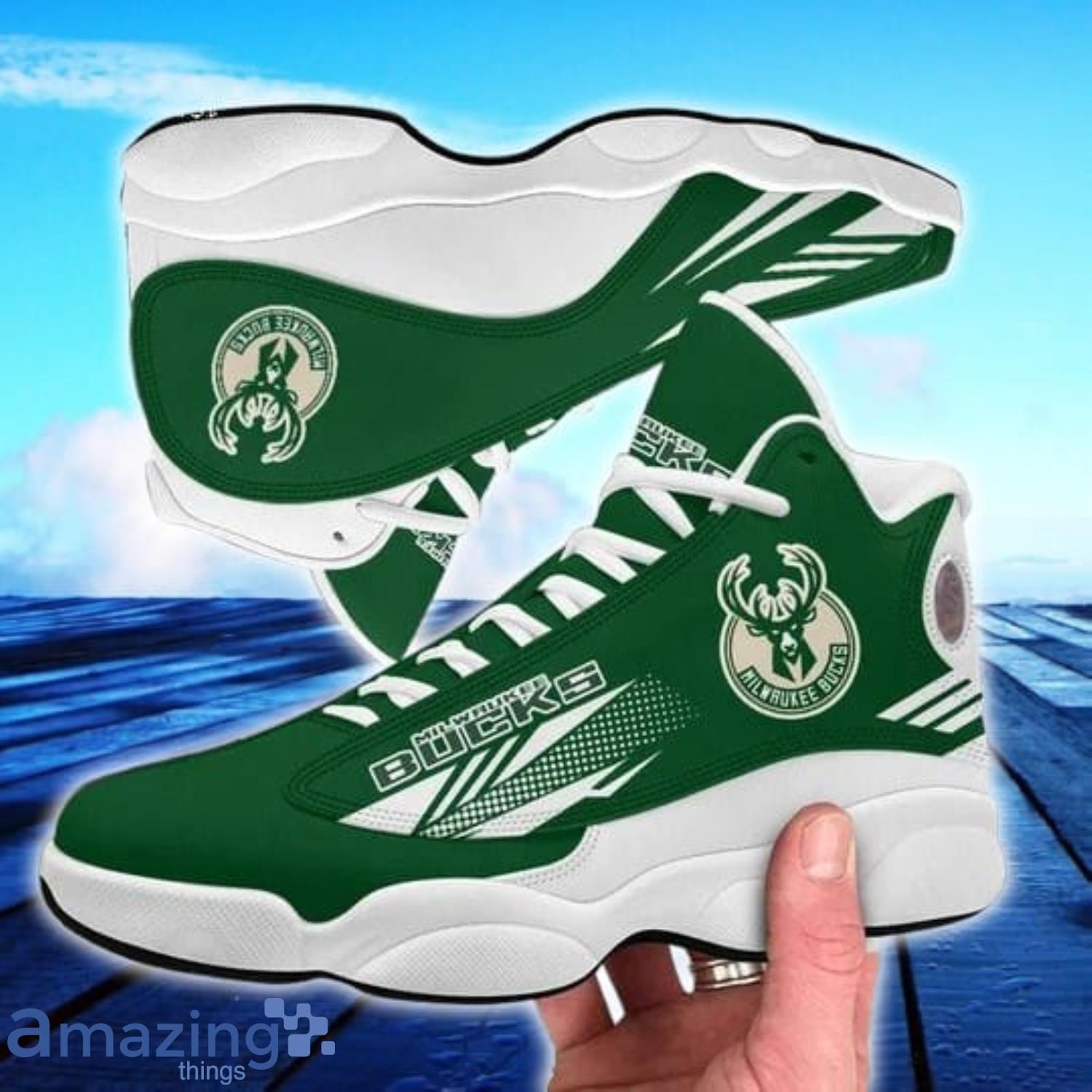 Milwaukee Bucks Nba AOP Print Air Jordan 13 Shoes Gift For Men And Women image Milwaukee Bucks Nba AOP Print Air Jordan 13 Shoes Gift For Men And Women Product Photo 4