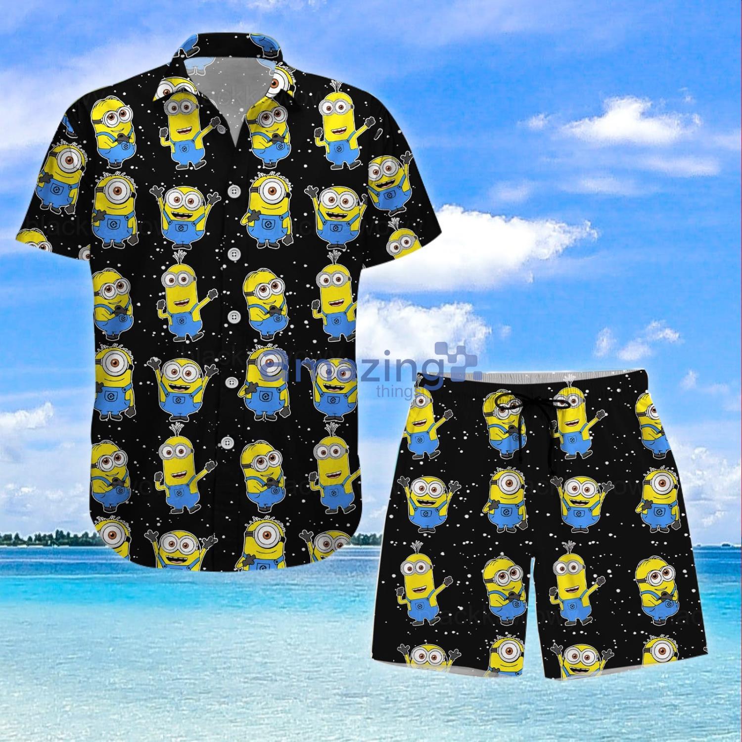 Minions Lover Cute Minions Funny Summer Gift Hawaiian Shirt And Shorts Product Photo 1