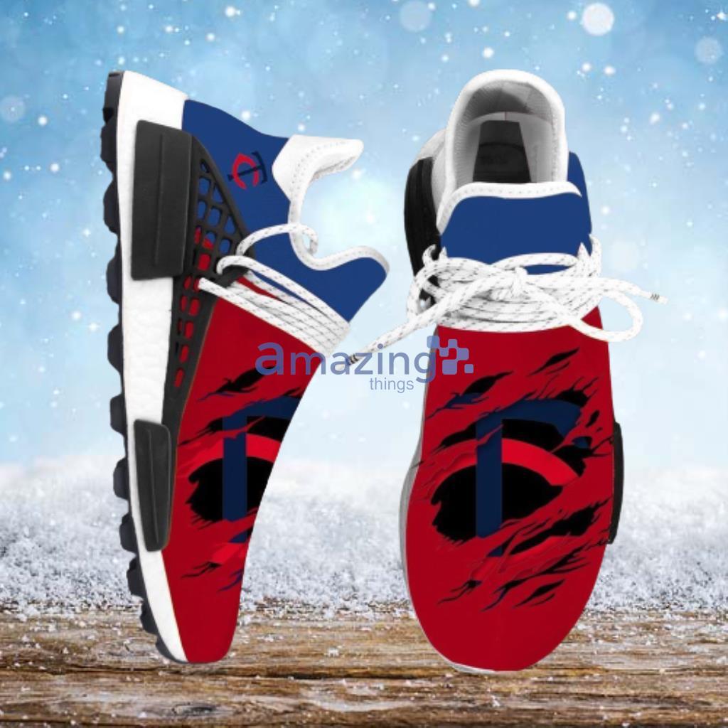 Minnesota Twins MLB NMD Human Race Shoes Running Sneakers - Minnesota Twins MLB NMD Human Race Shoes Running Sneakers
