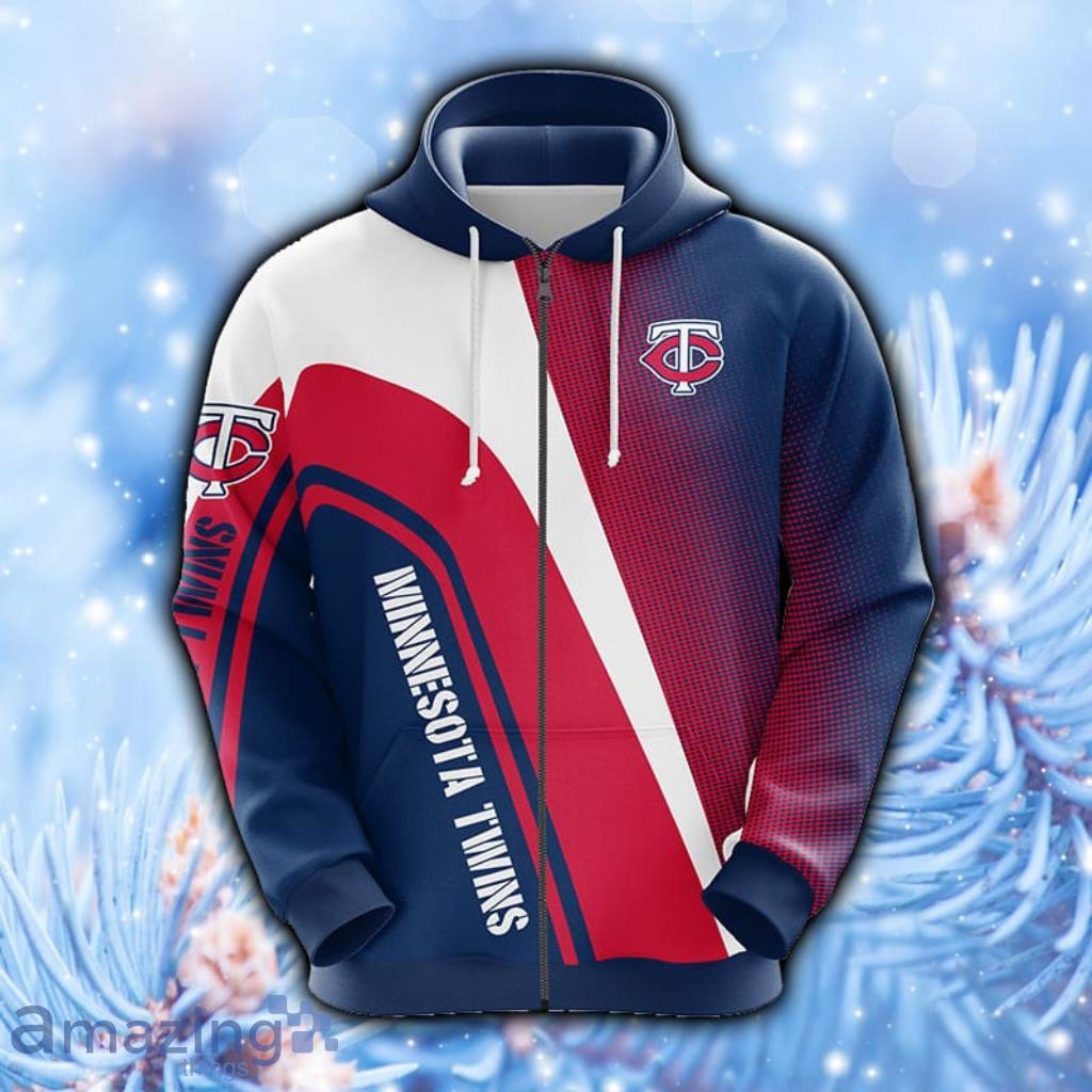 Minnesota Twins MLB Red Blue Hoodie, Zip Hoodie 3D All Over Print - 1