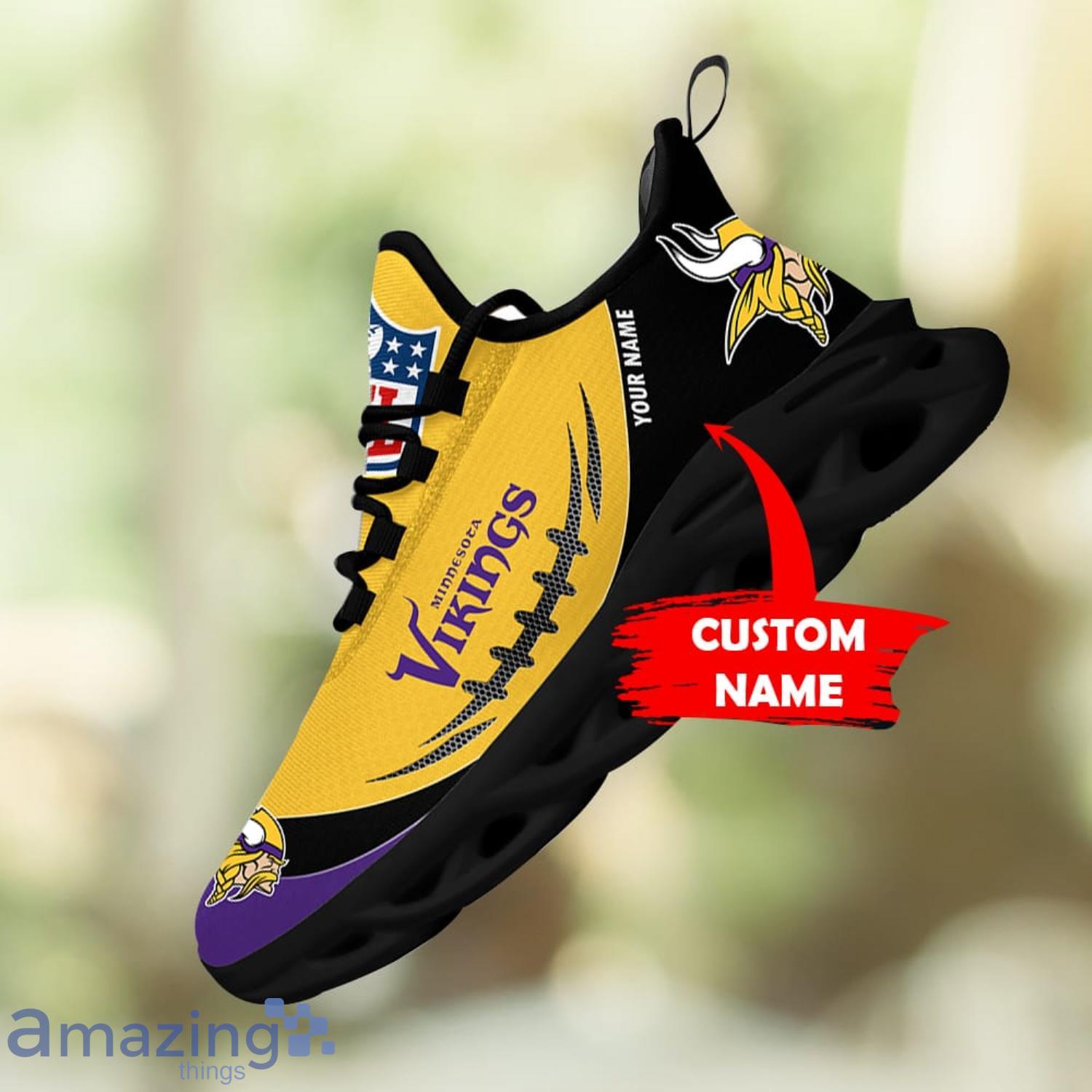 Minnesota Vikings Personalized Name NFL Ultra Sneakers Max Soul Shoes -  Freedomdesign