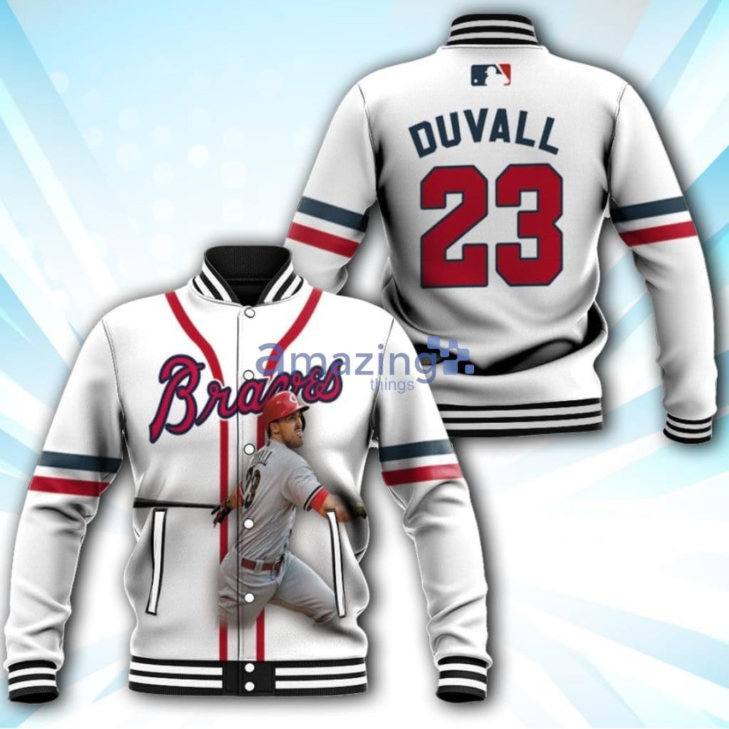 MLB Atlanta Braves Adam Duvall 23 MLB Great Player White 3D Designed  Allover Gift For Braves Fans Baseball Jacket