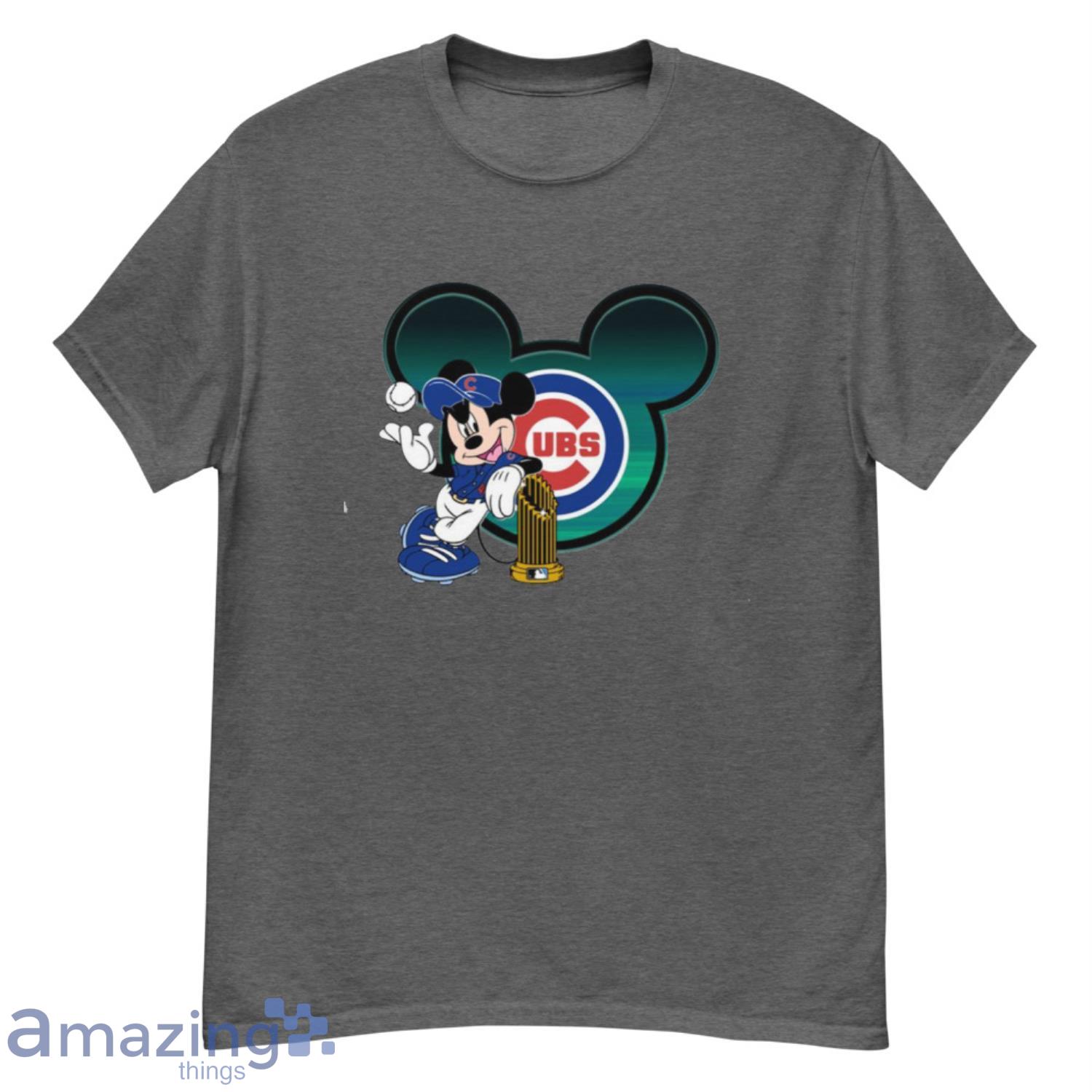 MLB Chicago Cubs The Commissioner's Trophy Mickey Mouse Disney Shirt