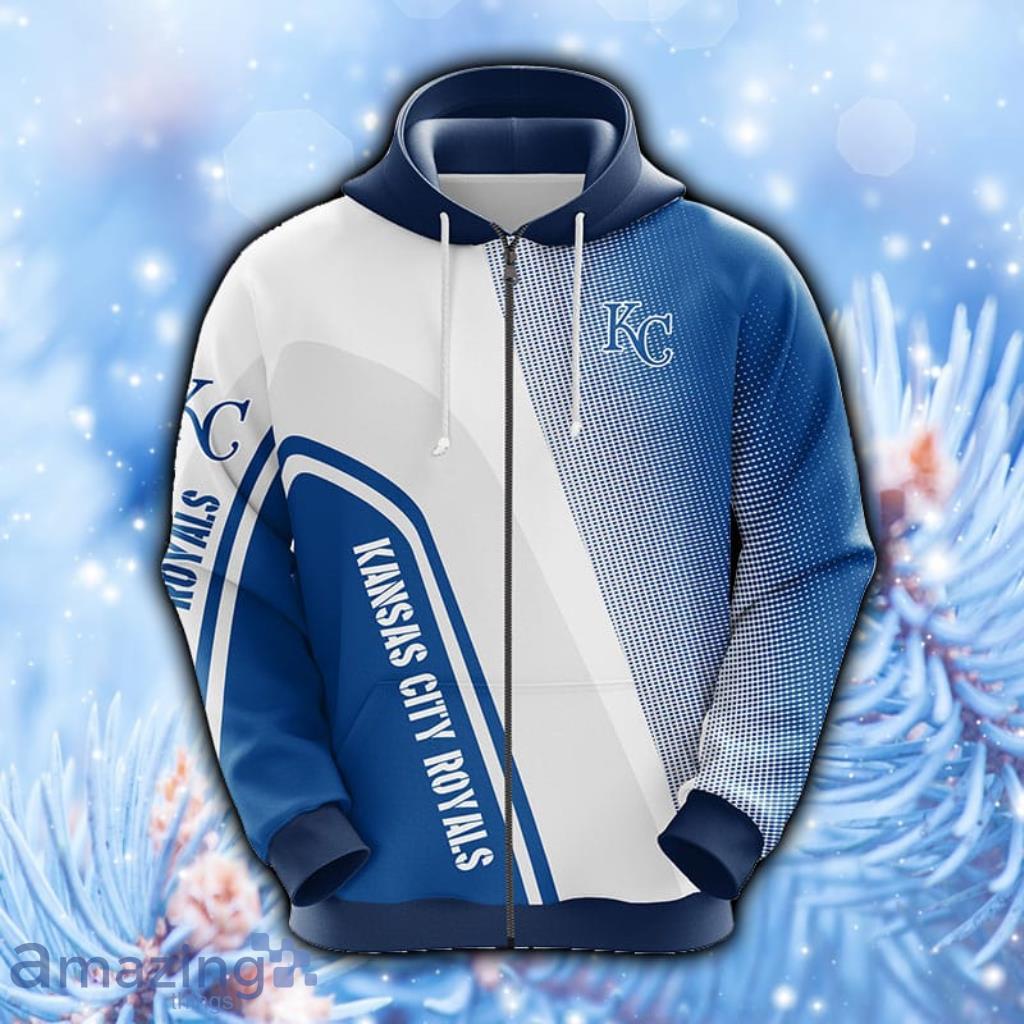 MLB Kansas City Royals Blue Hoodie, Zip Hoodie 3D All Over Print - 1