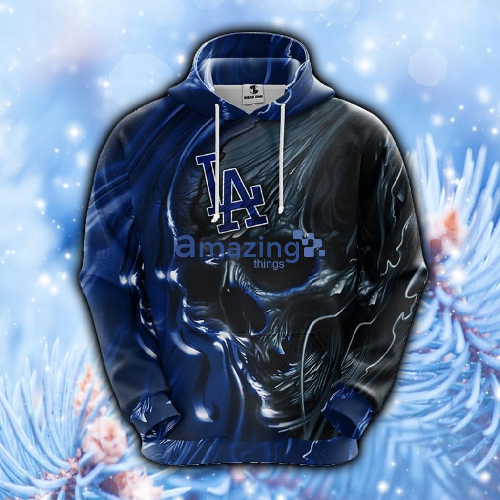 LA Dodgers logo-print hoodie