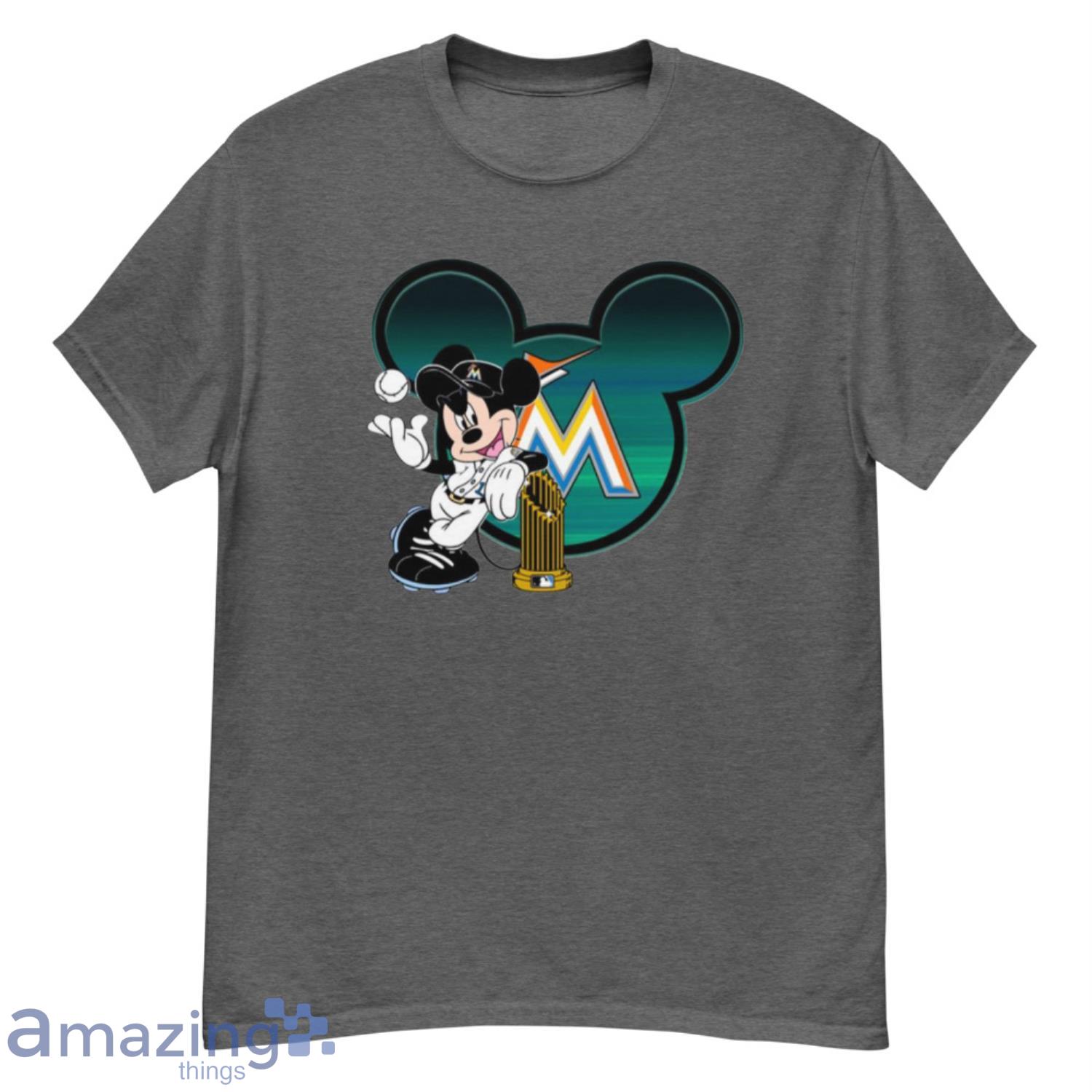 MLB Miami Marlins The Commissioner’s Trophy Mickey Mouse Disney Shirt - G500 Men’s Classic T-Shirt
