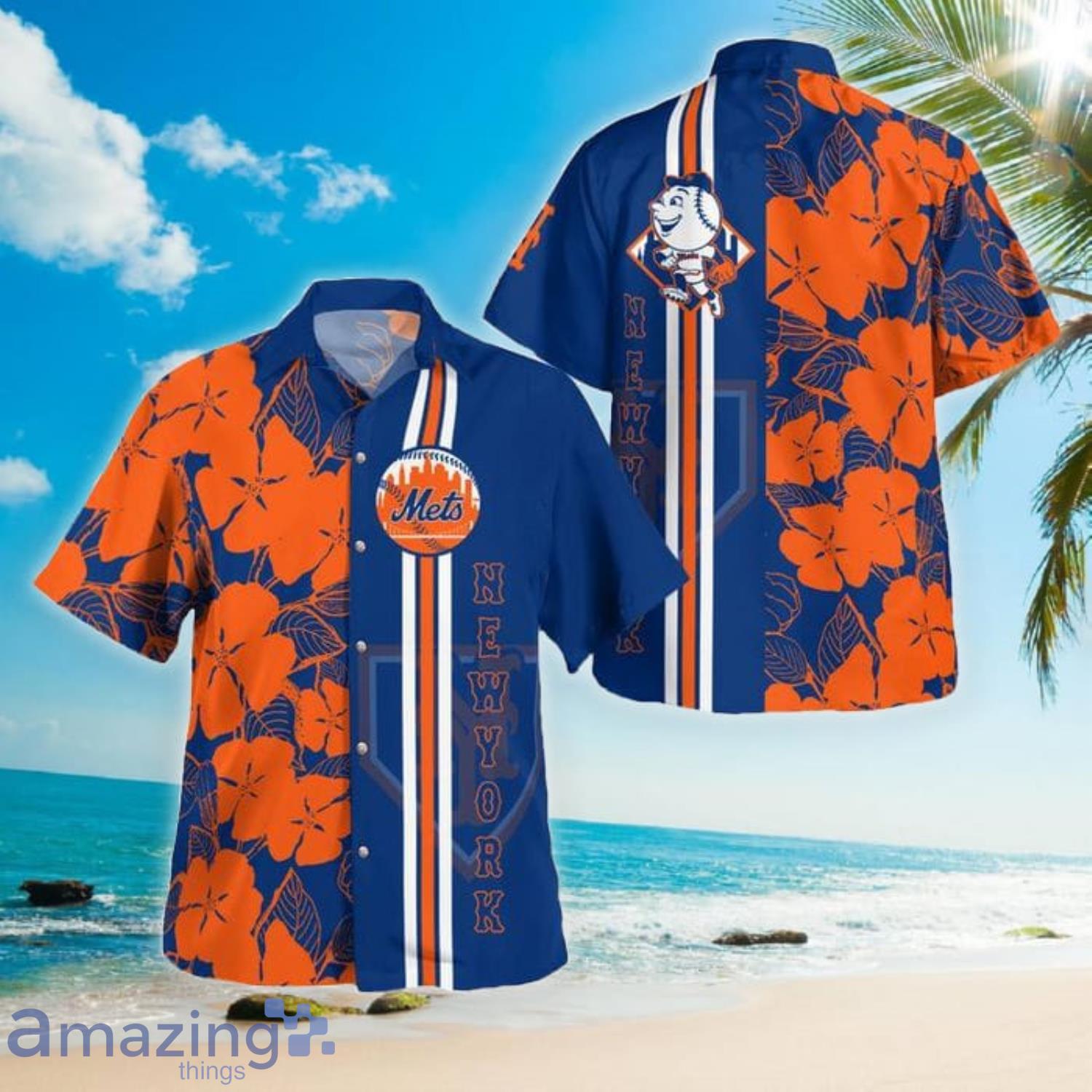 Cool Aloha MLB New York Mets Hawaiian Shirt Go Go Go Gift For Beach Trip