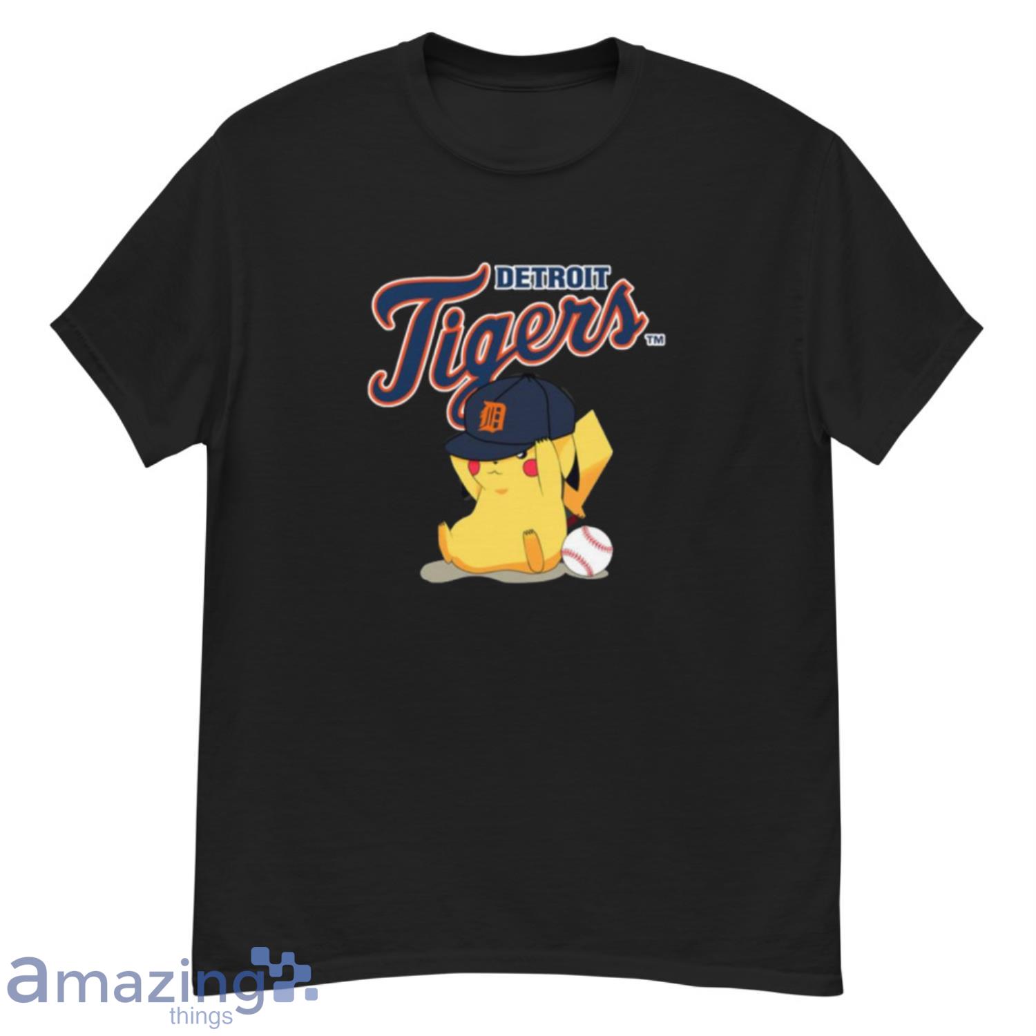 MLB Pikachu Baseball Sports Detroit Tigers T Shirt