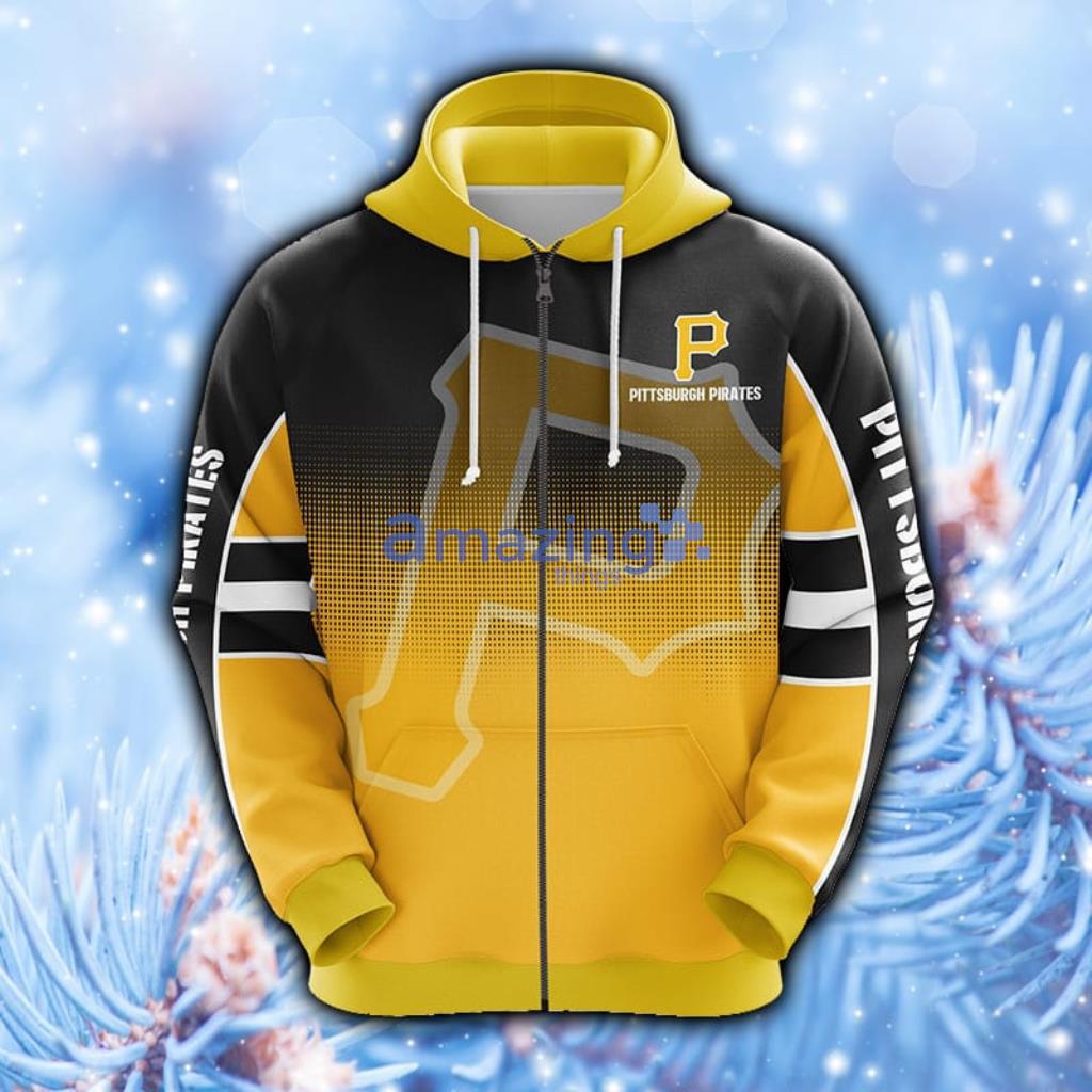 MLB Pittsburgh Pirates Yellow Unisex Hoodie, Zip Hoodie 3D All Over Print - 1 MLB Pittsburgh Pirates Yellow Unisex Hoodie, Zip Hoodie 3D All Over Print - 1