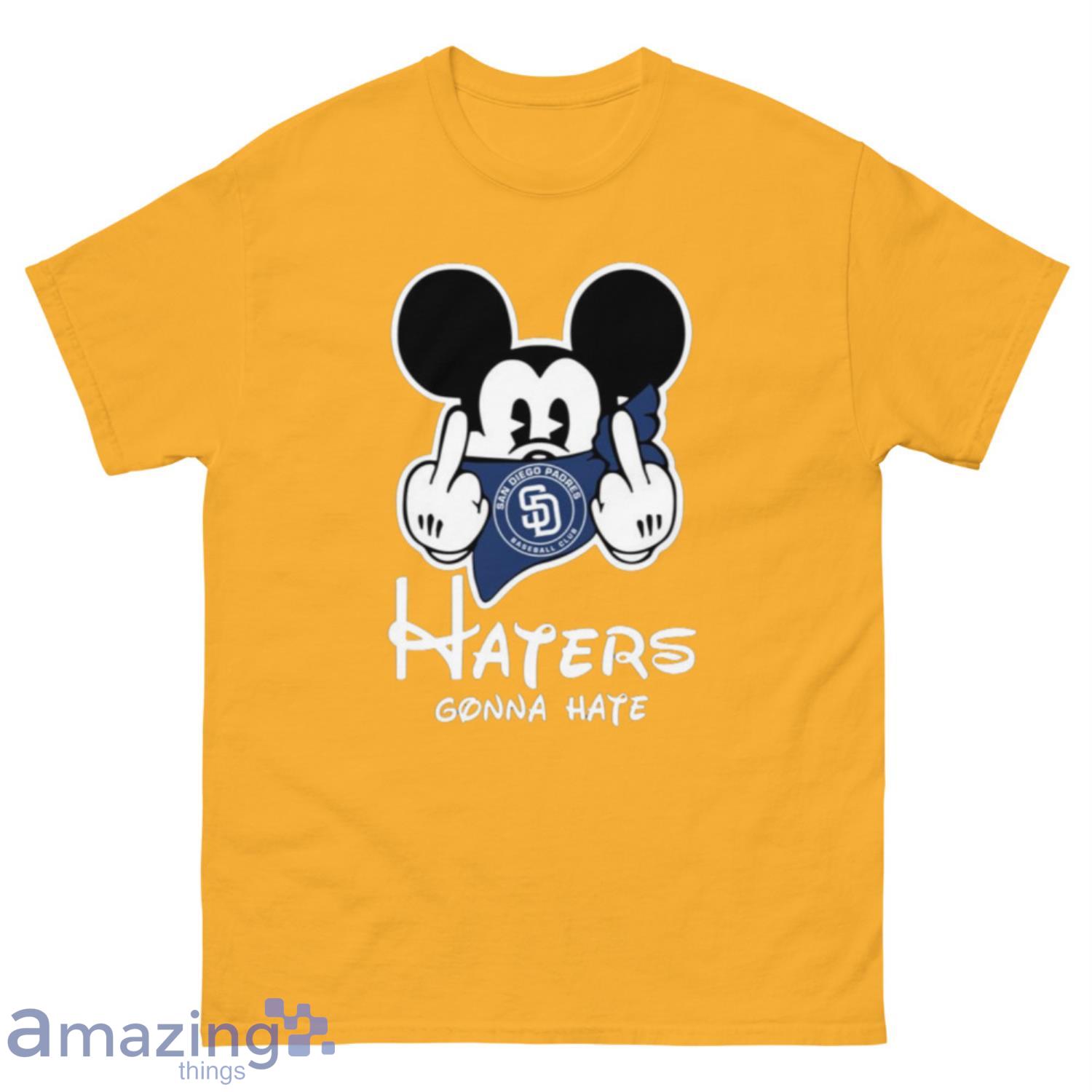 MLB San Diego Padres Haters Gonna Hate Mickey Mouse Disney Baseball T-Shirt Sweatshirt Hoodie - 500 Men’s Classic Tee Gildan-1