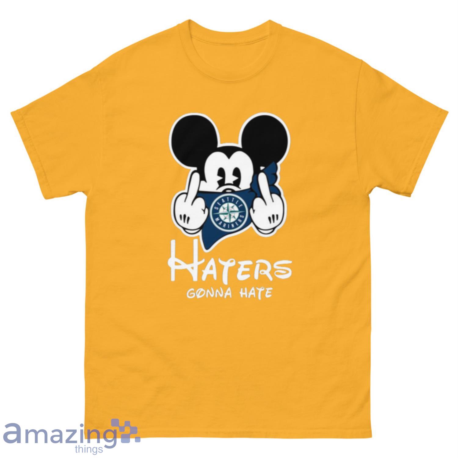 MLB Seattle Mariners Haters Gonna Hate Mickey Mouse Disney Baseball T-Shirt Sweatshirt Hoodie - 500 Men’s Classic Tee Gildan-1