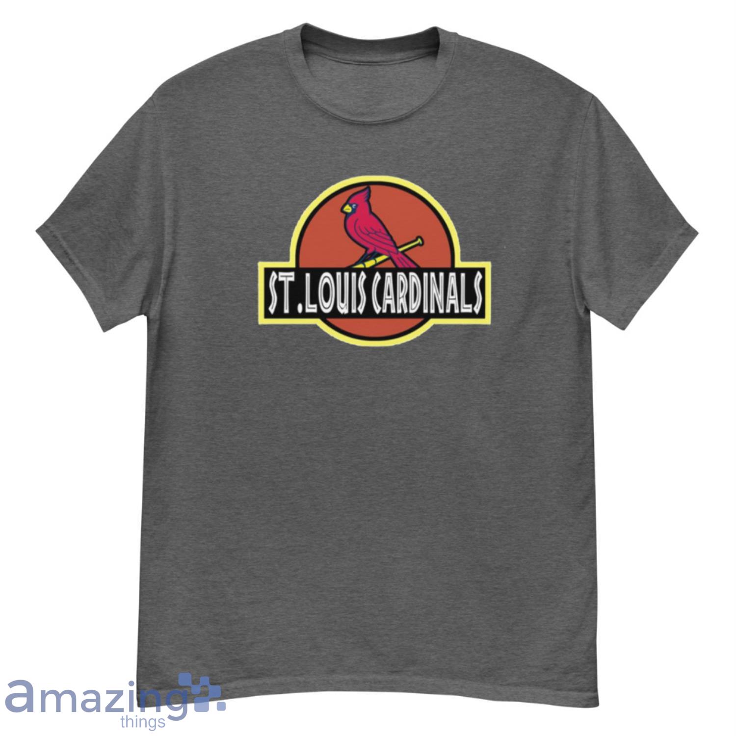 MLB St.Louis Cardinals Jurassic Park Dinosaur Movie Baseball Sports Shirt - G500 Men’s Classic T-Shirt