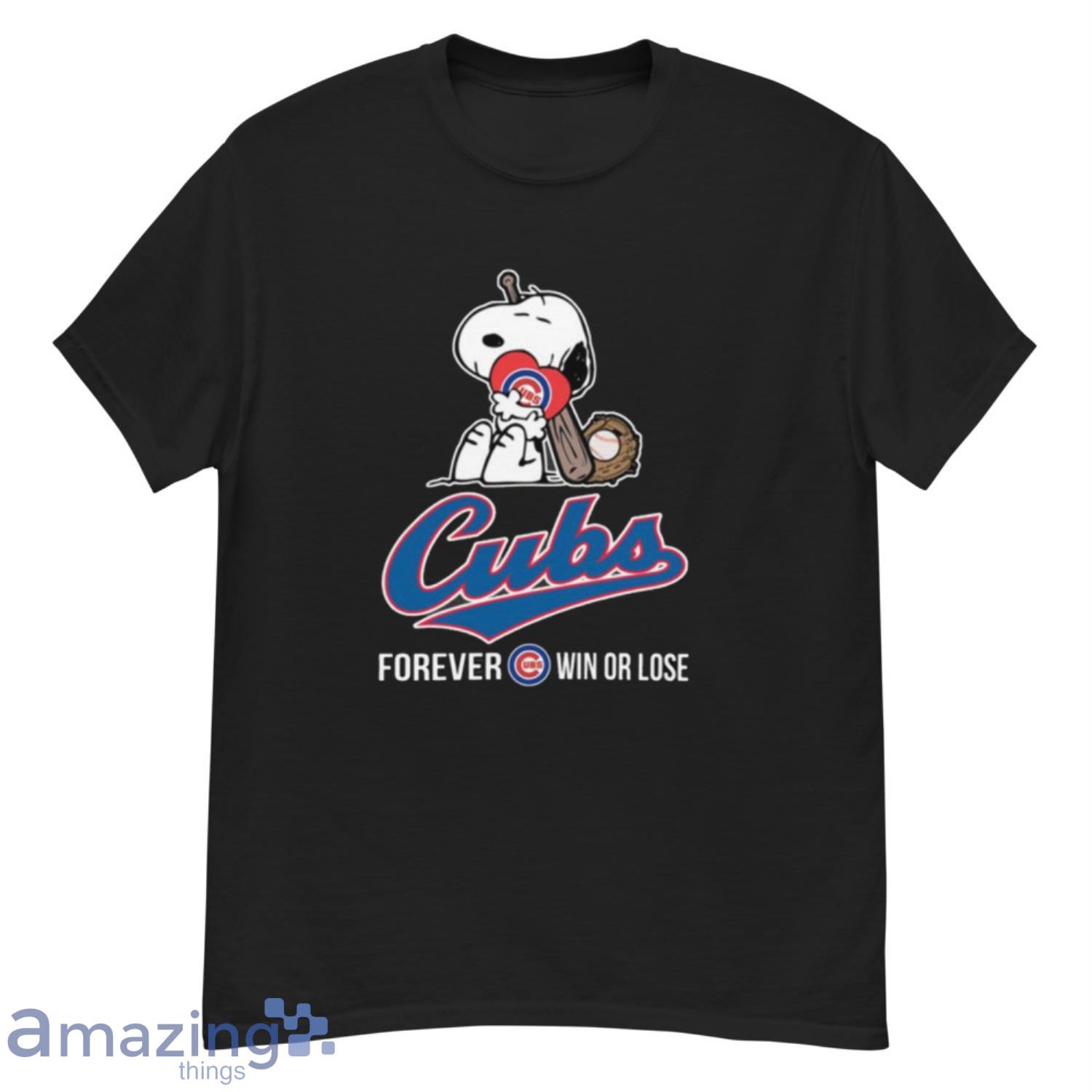 MLB The Peanuts Movie Snoopy Forever Win Or Lose Baseball Chicago Cubs T  Shirt