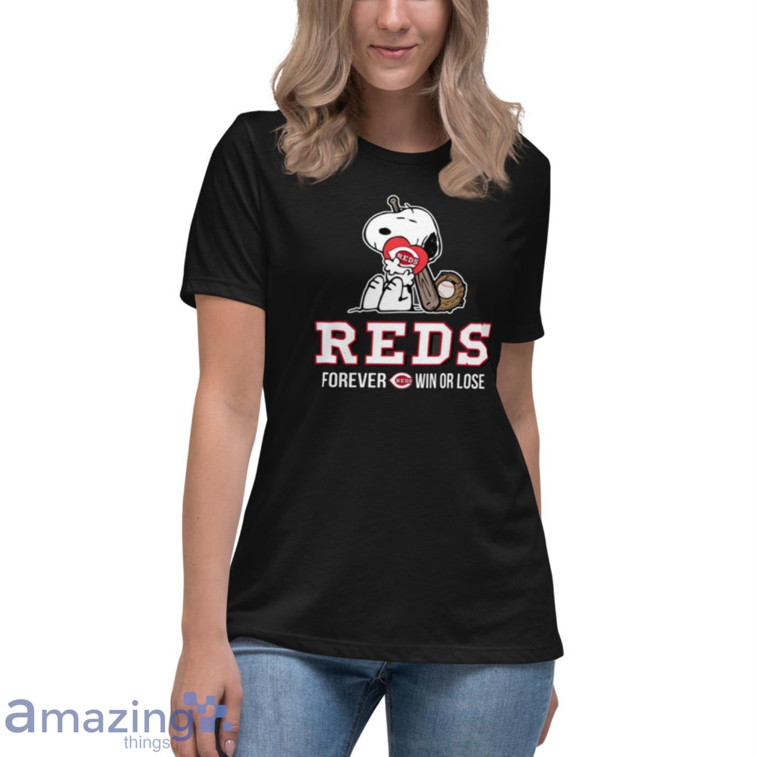 Women's Cincinnati Reds Touch White/Red Base Runner 3/4-Sleeve V-Neck T- Shirt