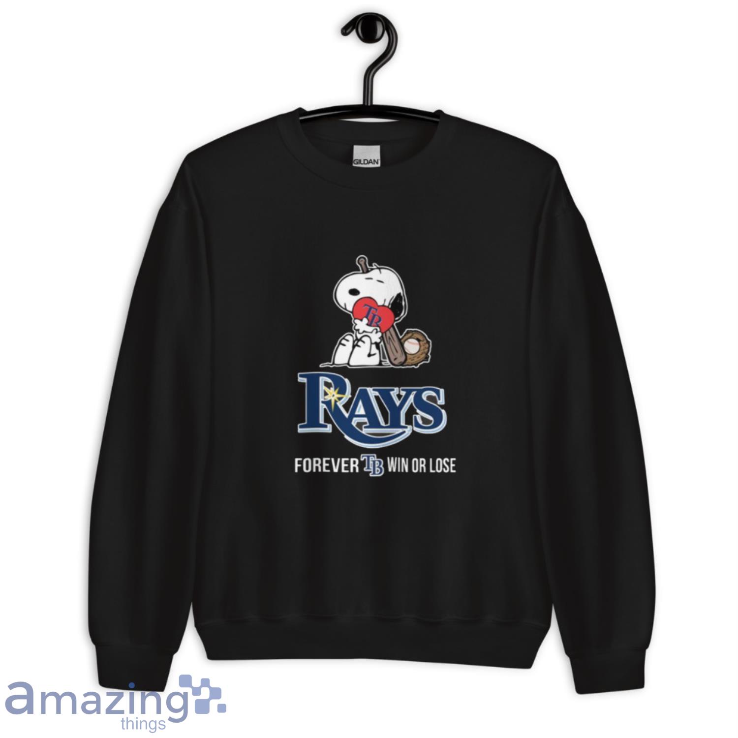 MLB The Peanuts Movie Snoopy Forever Win Or Lose Baseball Tampa Bay Rays T Shirt image MLB The Peanuts Movie Snoopy Forever Win Or Lose Baseball Tampa Bay Rays T Shirt - Unisex Crewneck Sweatshirt