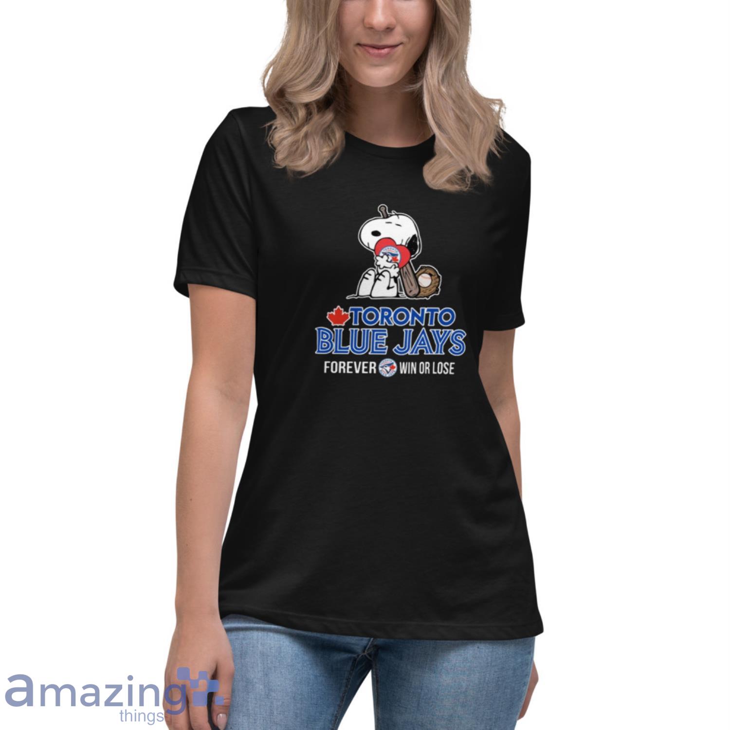 MLB The Peanuts Movie Snoopy Forever Win Or Lose Baseball Toronto Blue Jays  T Shirt